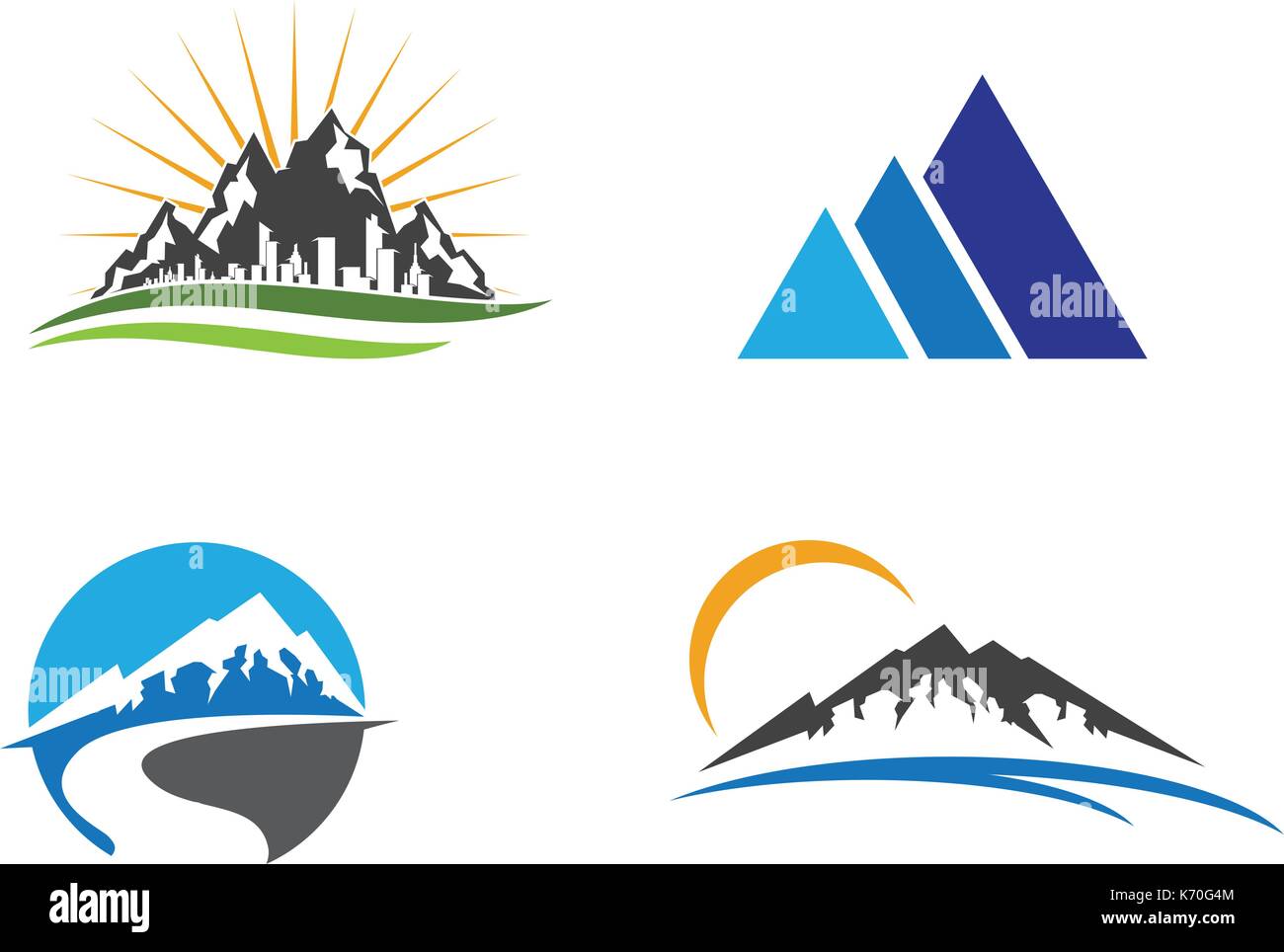 Mountain vector icon illustration design template Stock Vector Image ...