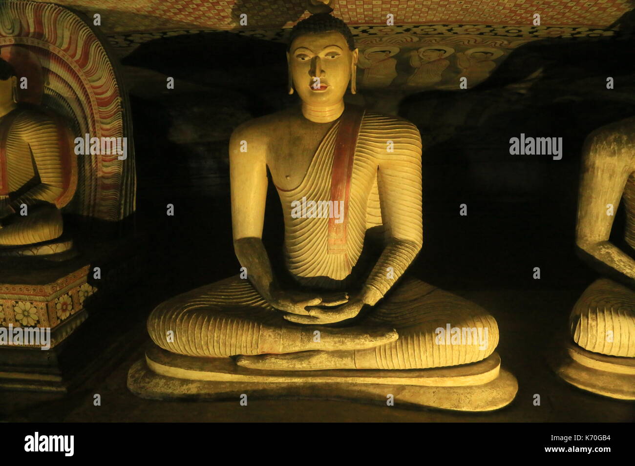 Golden Temple of Dambulla, Sri lanka, sacred pilgrimage site Stock Photo