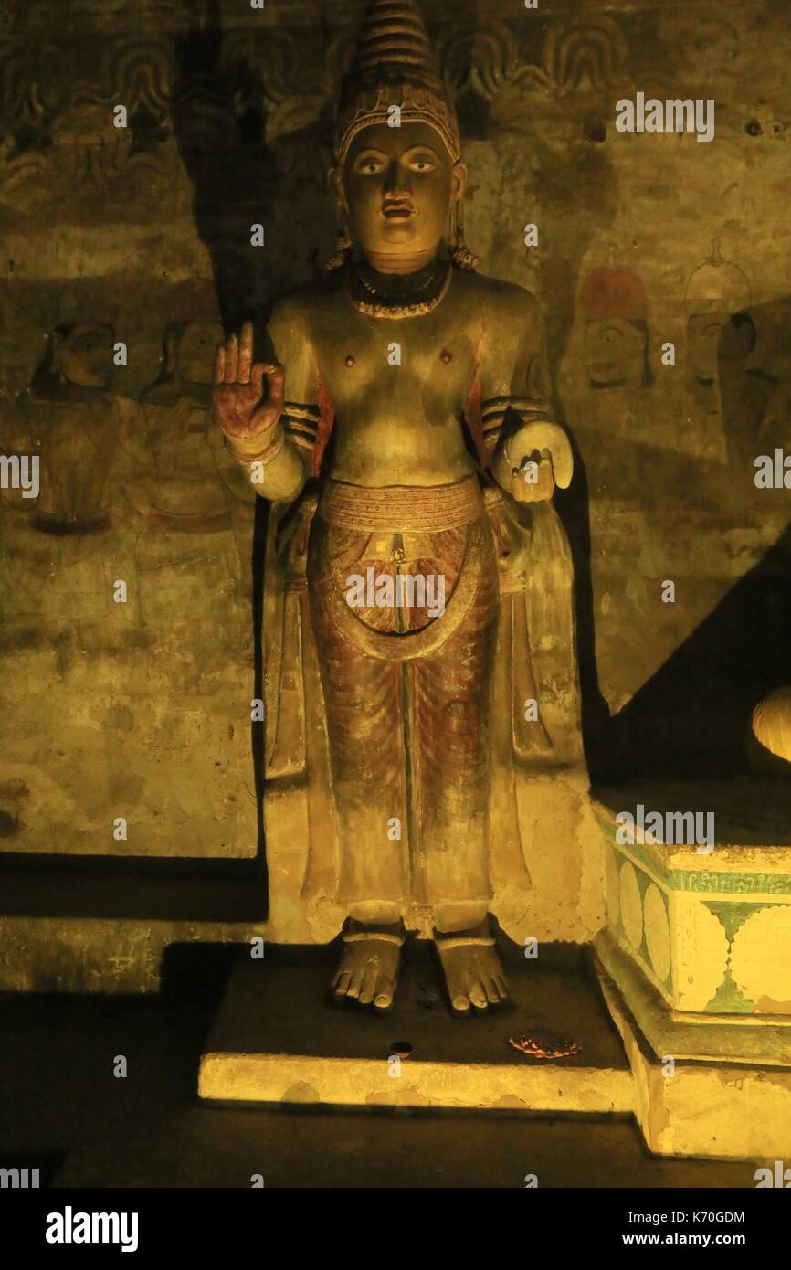 Golden Temple of Dambulla, Sri lanka, sacred pilgrimage site Stock Photo