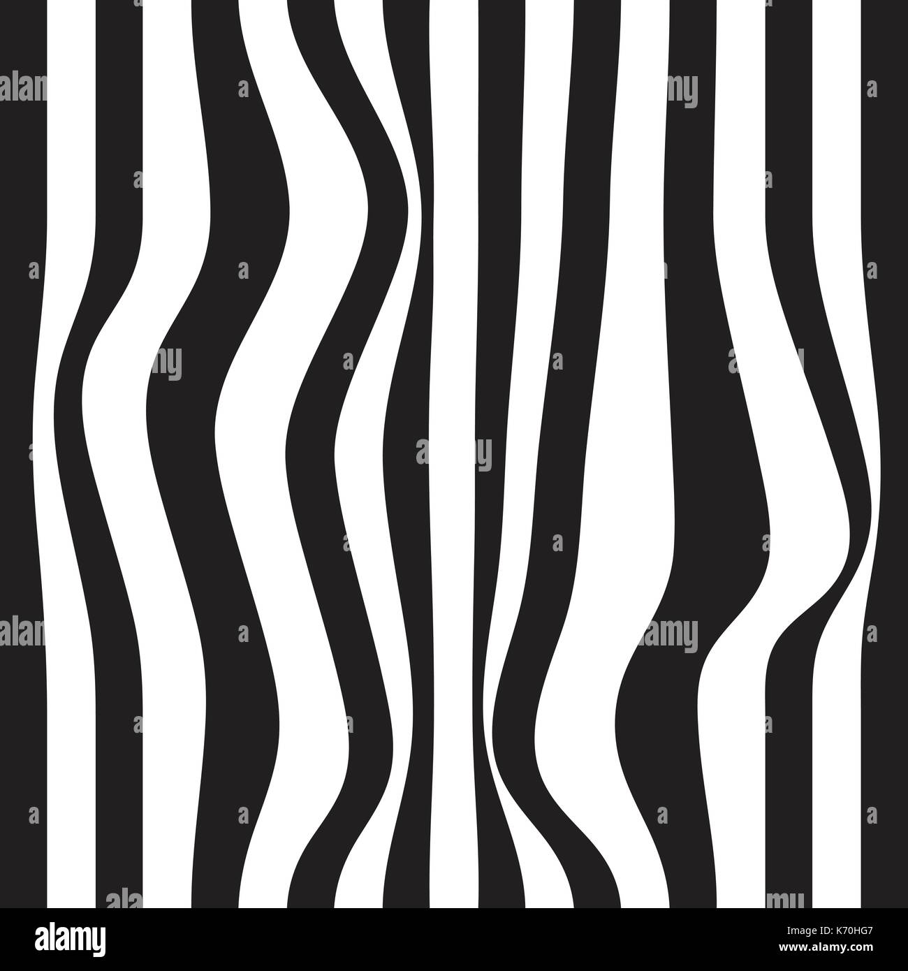 Striped abstract background. black and white zebra print. Vector seamless illustration. eps10 Stock Vector