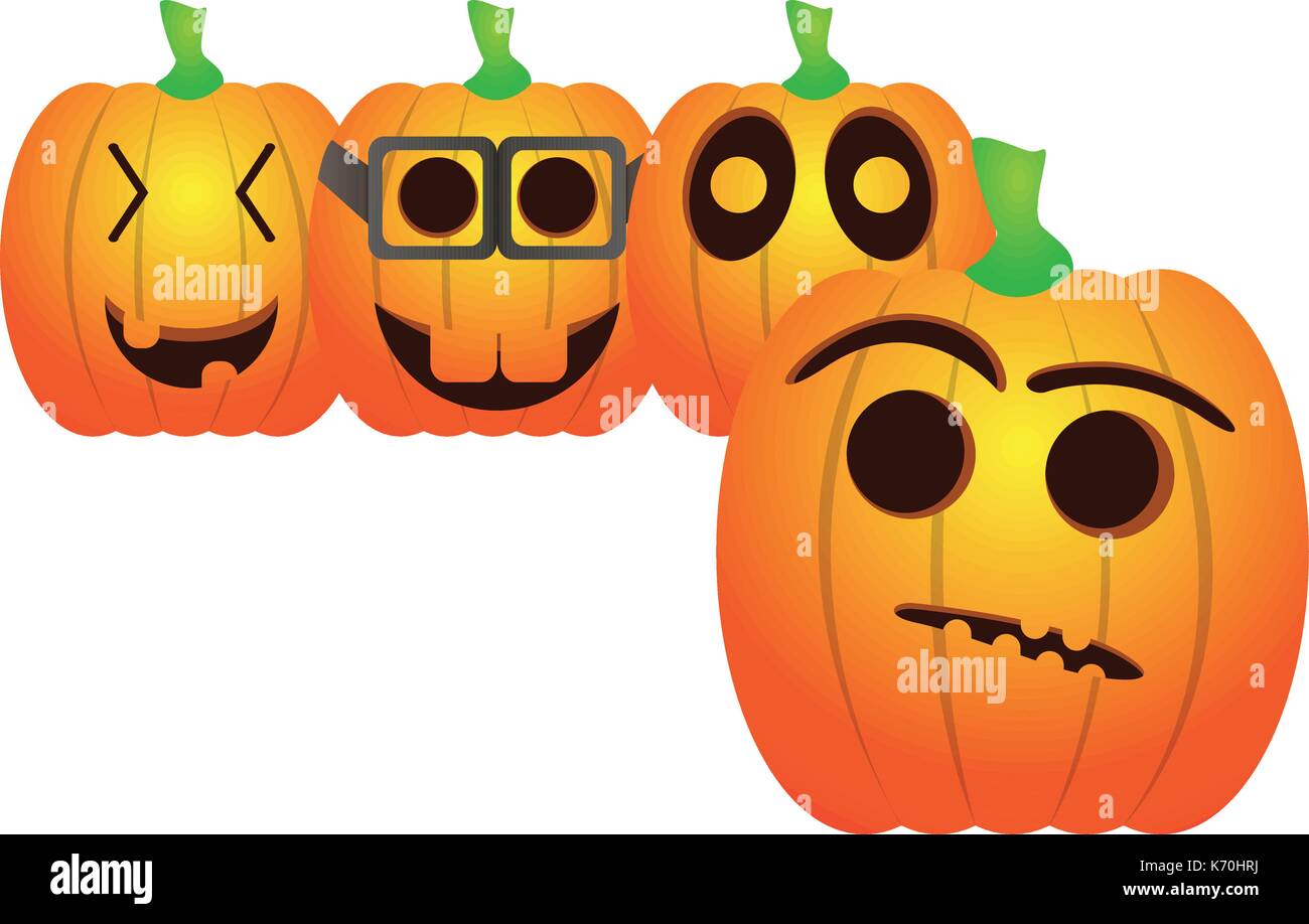Set of jack-o-lanterns Stock Vector Image & Art - Alamy