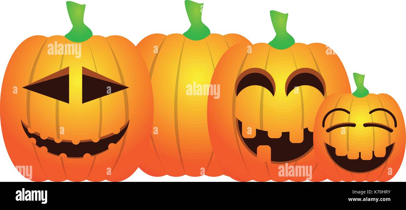 Set of jack-o-lanterns Stock Vector Image & Art - Alamy