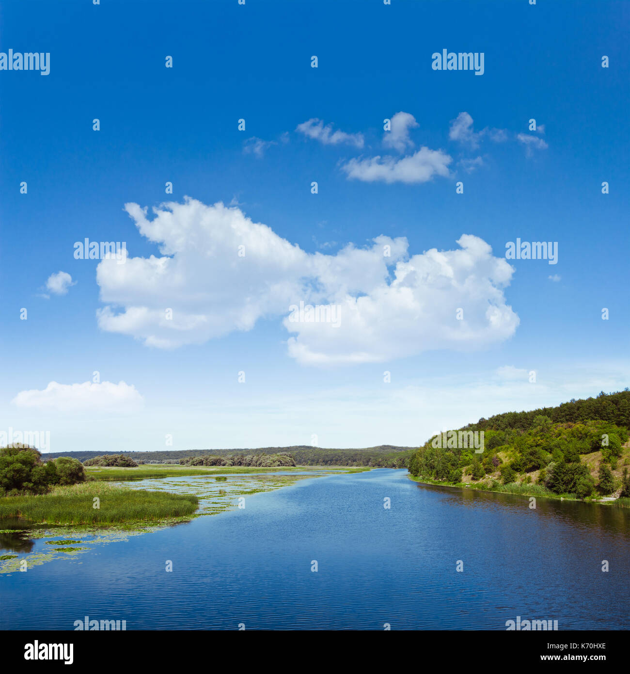 River landscape nature background Stock Photo
