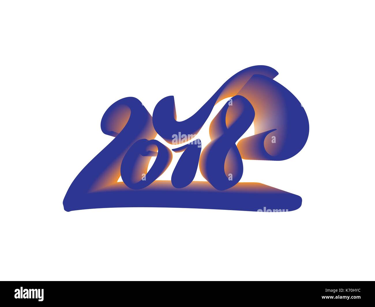 2018 Happy New Year or Christmas Background creative greeting card design, can be used for flyers, invitation, posters, brochure, banners, calendar. Stock Vector