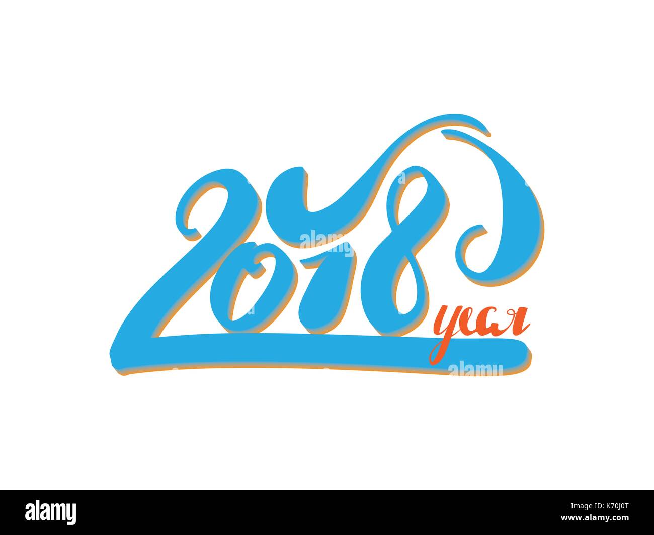 2018 Happy New Year or Christmas Background creative greeting card design, can be used for flyers, invitation, posters, brochure, banners, calendar. Stock Vector