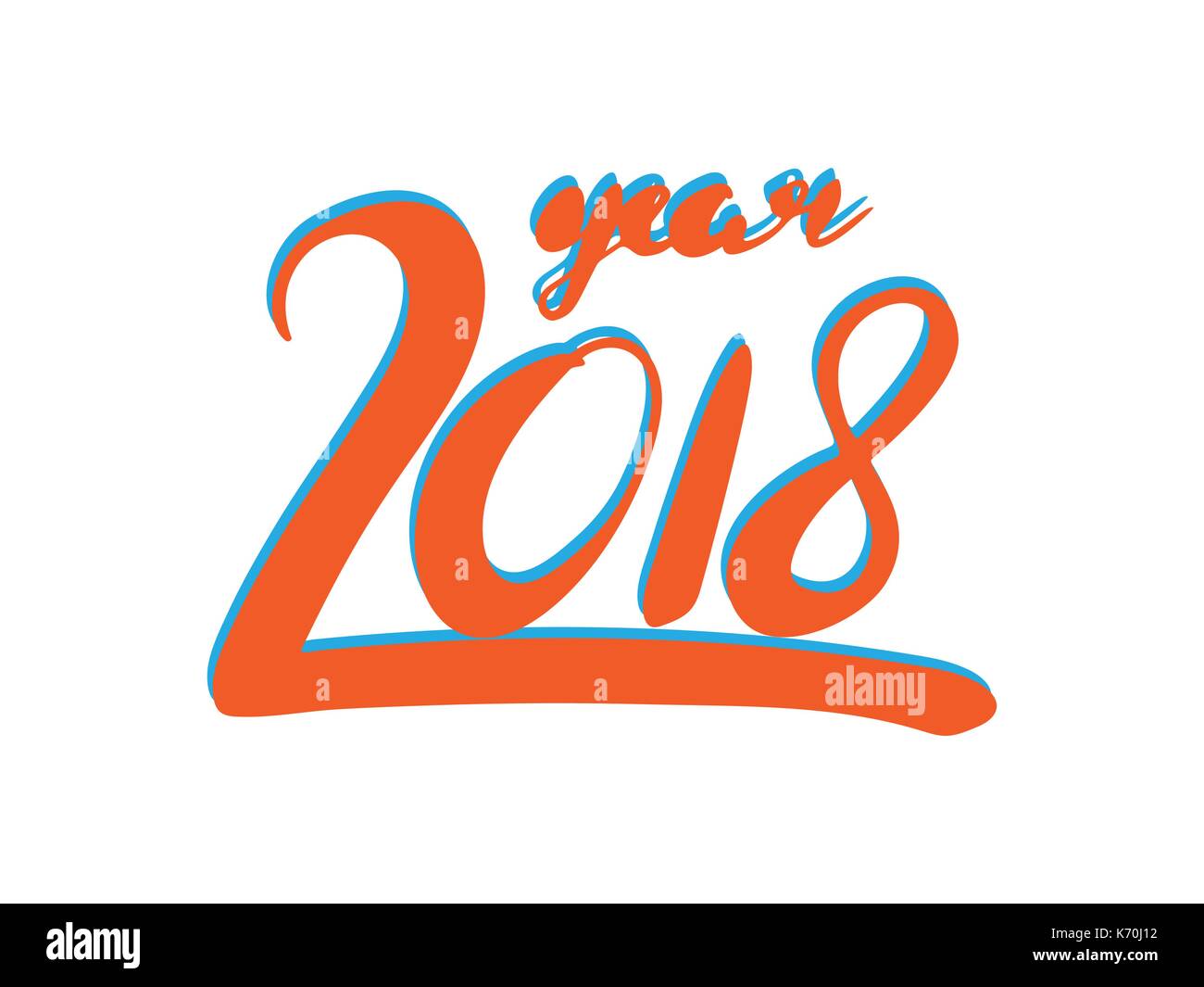 2018 Happy New Year or Christmas Background creative greeting card design, can be used for flyers, invitation, posters, brochure, banners, calendar. Stock Vector