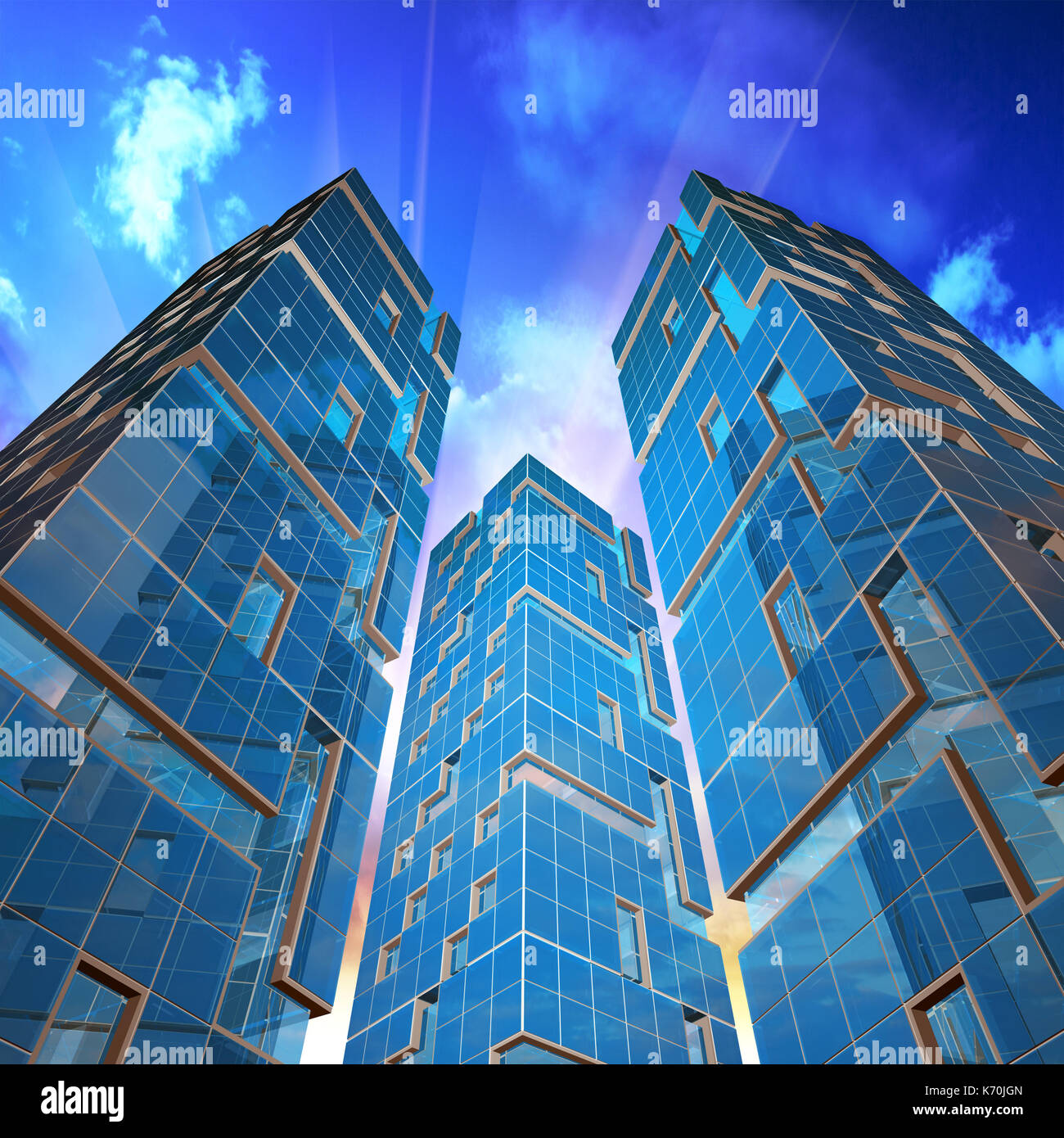 Abstract architecture 3d rendering scene Stock Photo - Alamy