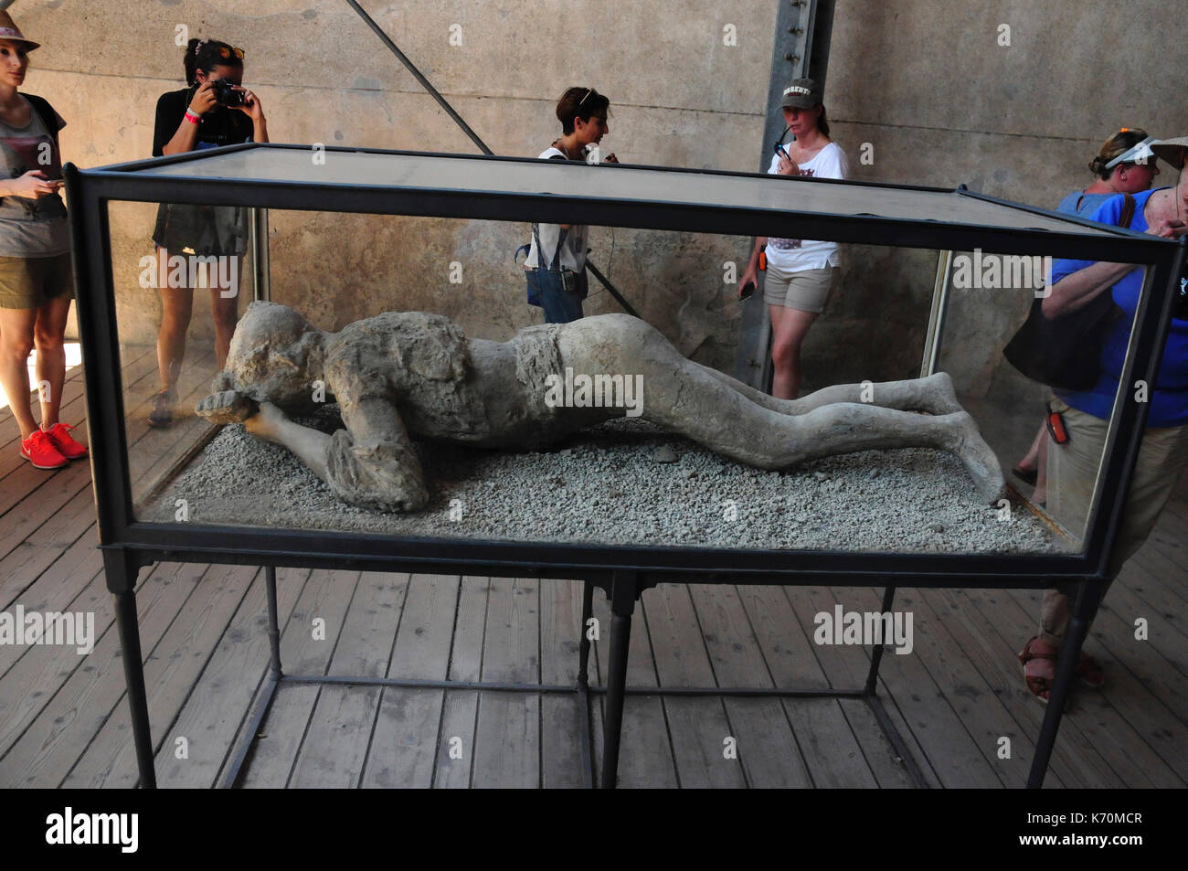 Victim at the Pompeii archaeological site, Campania, Italy, Europe Stock Photo