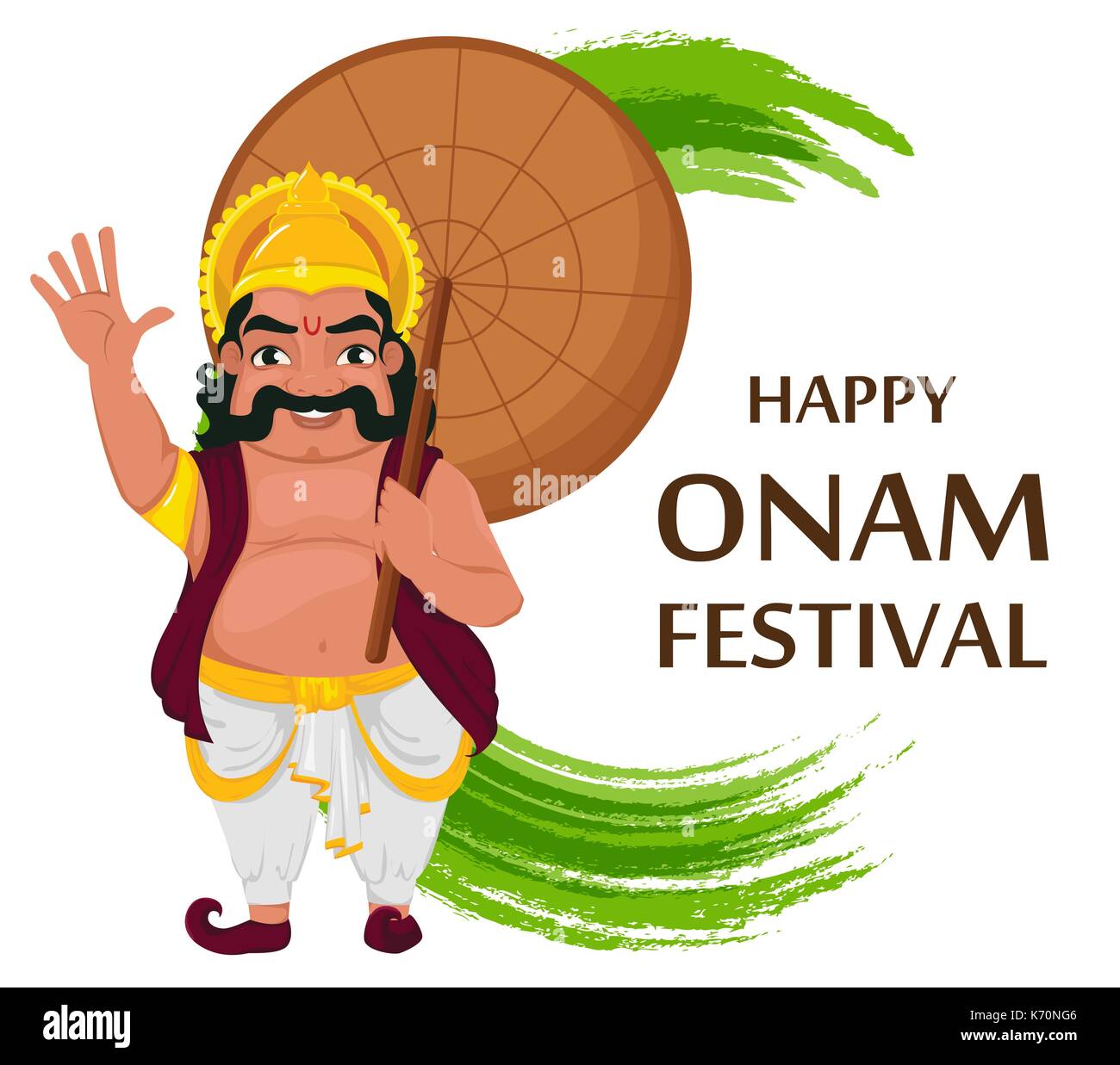 King Mahabali. Happy Onam festival in Kerala. Vector illustration on white  background Stock Vector Image & Art - Alamy