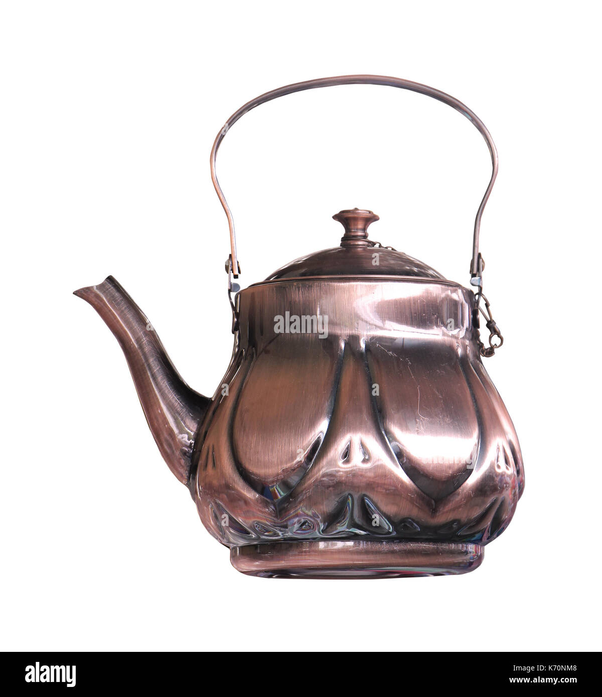 Retro bronze teapot isolated with clipping path included Stock Photo Alamy