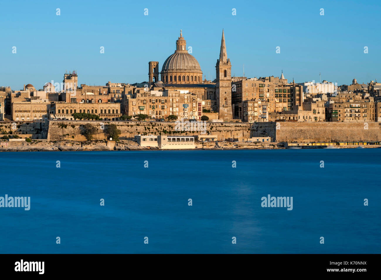 View of the old town of Valletta, the capital of Malta. Stock Photo