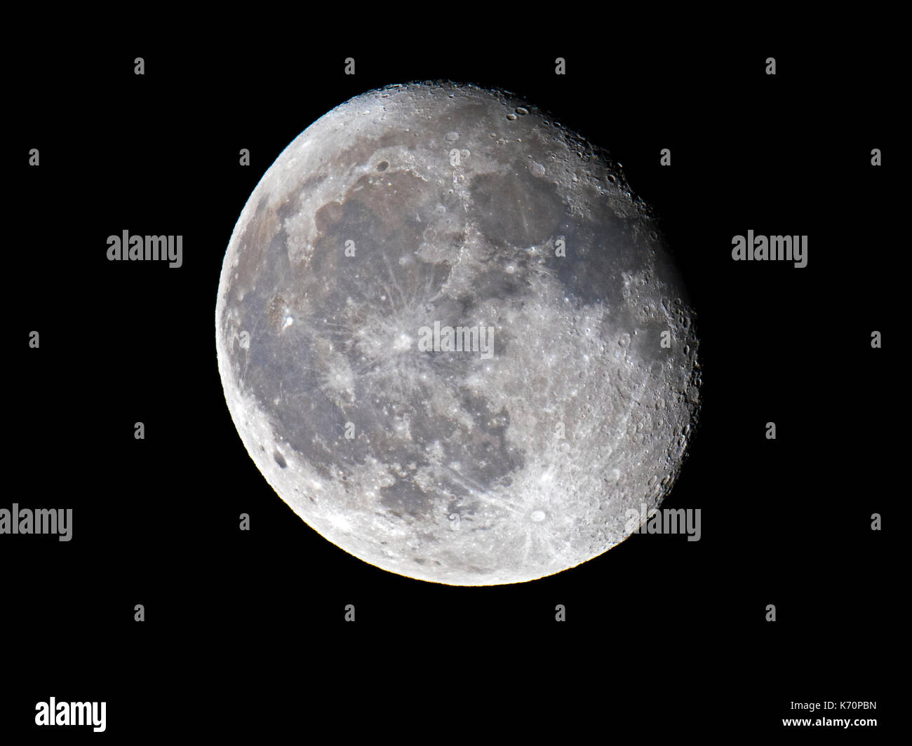Waning Gibbous Moon Stock Photo
