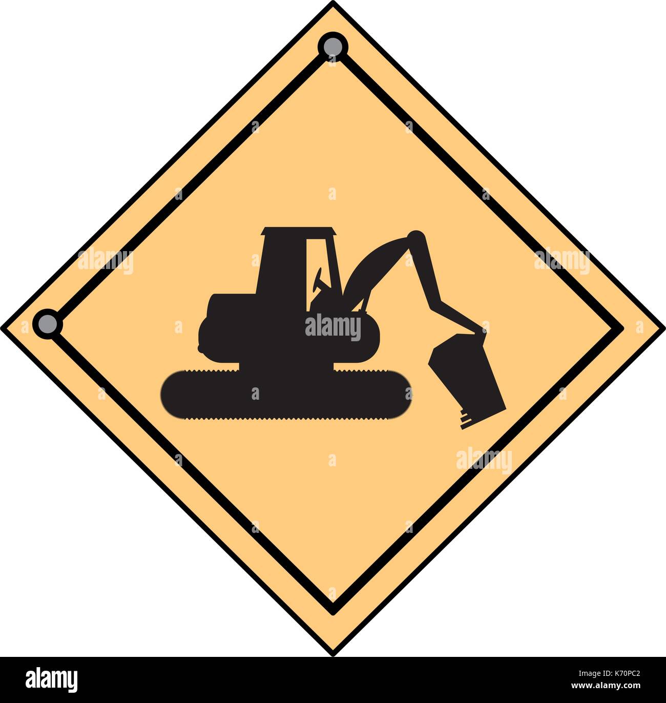 signal warning excavator vector illustration Stock Vector Image & Art ...