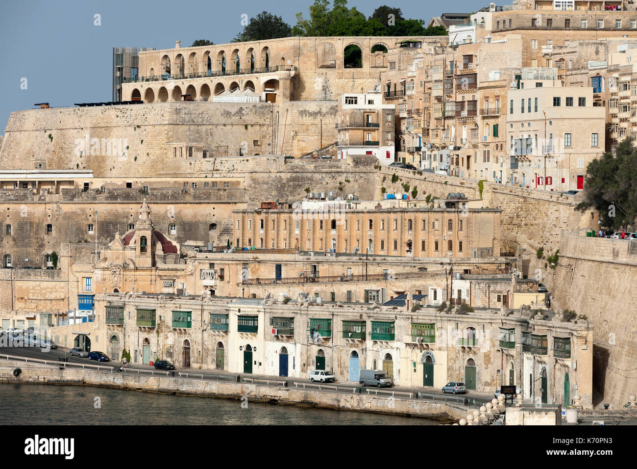 The old town of Valletta, the capital of Malta. Stock Photo