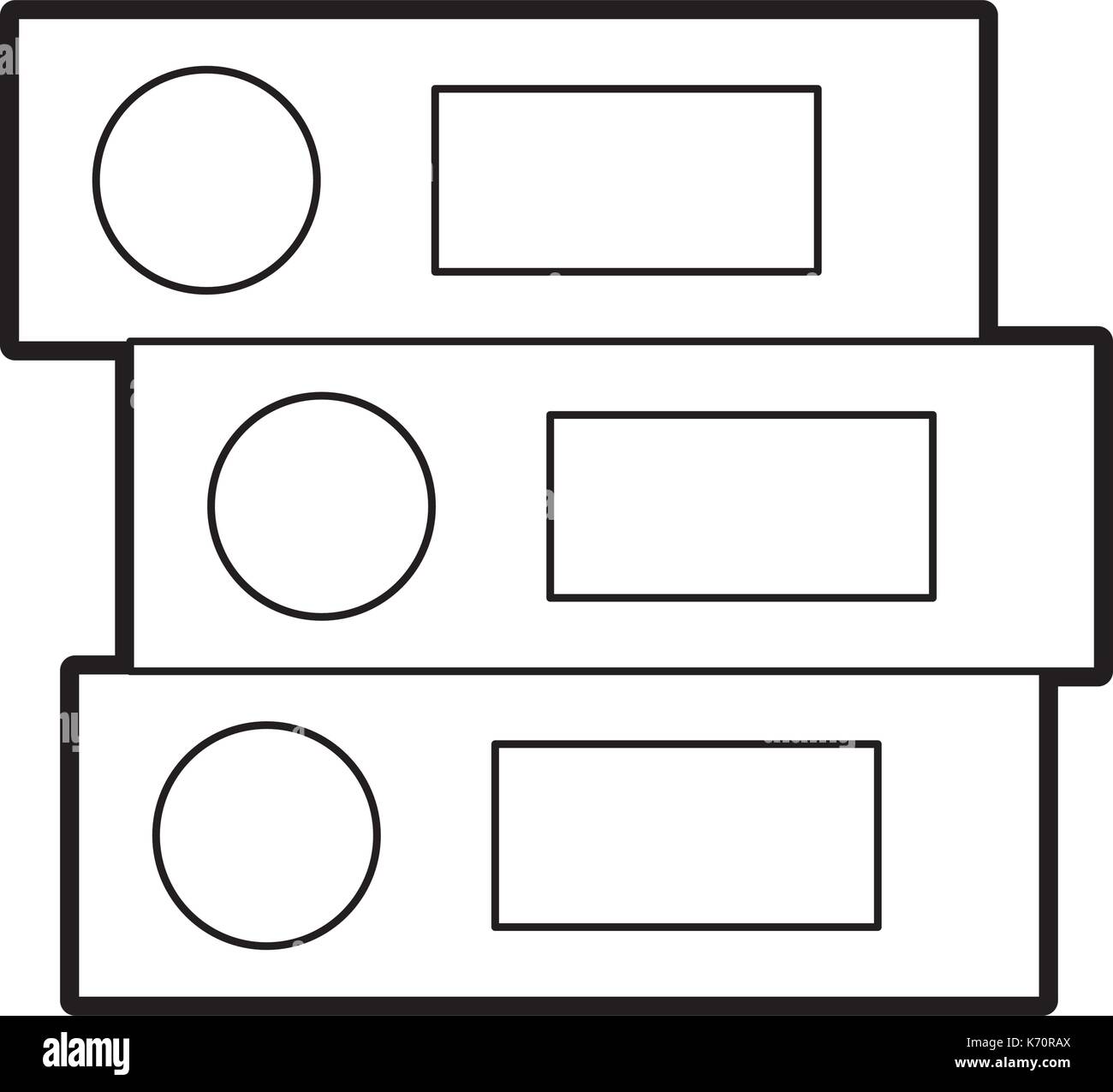 closed office binder folder file object on white background Stock ...
