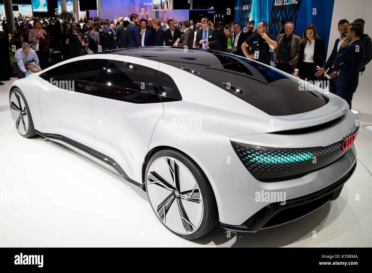 Frankfurt, Germany. 12th September, 2017. International Motor Show 2017 (IAA, Internationale Automobil-Ausstellung), Press Day: Audi Aicon, autonomous electric concept car. Credit: Christian Lademann Stock Photo