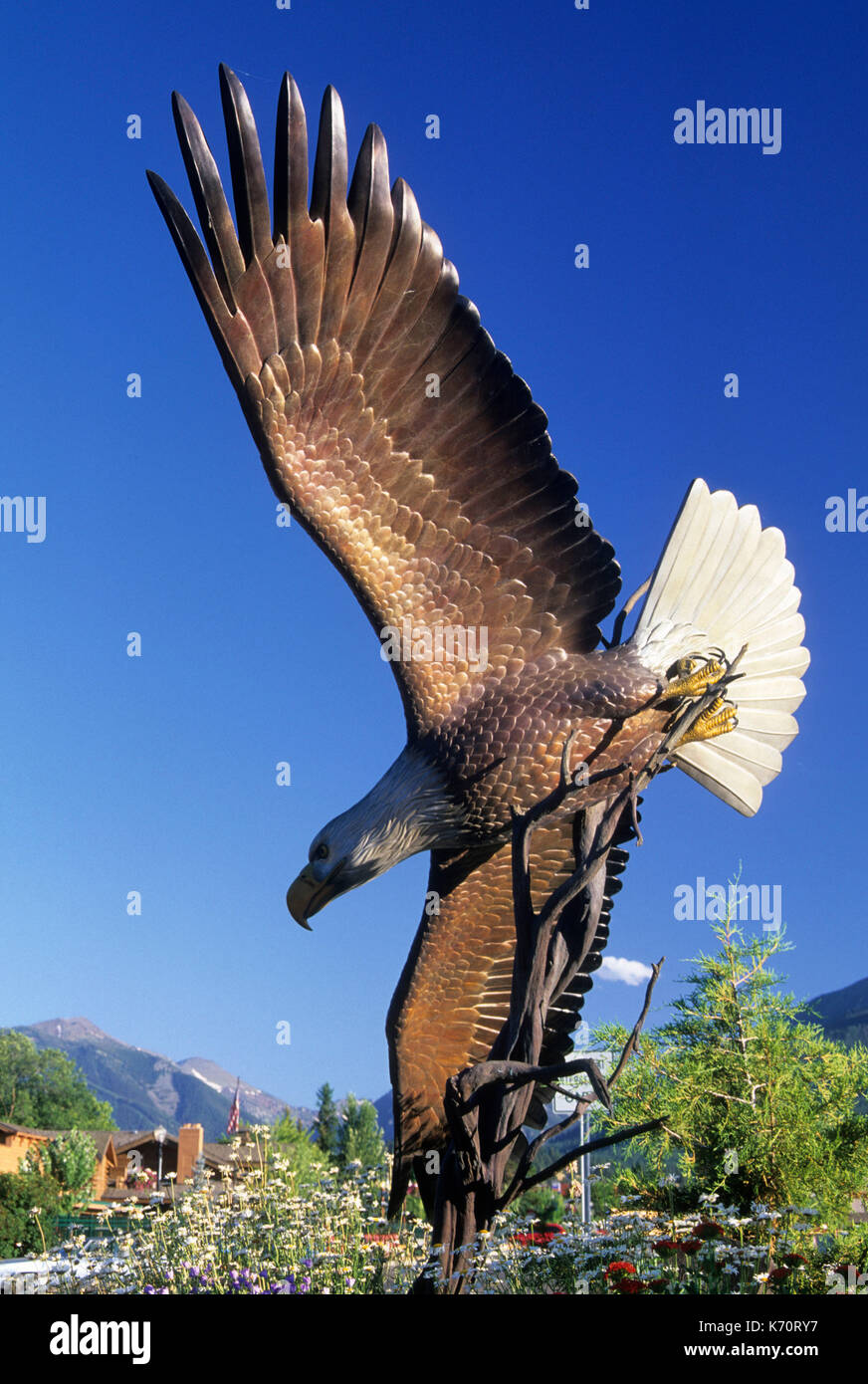 Spirit of Joseph bronze statue, Joseph, Oregon Stock Photo Alamy