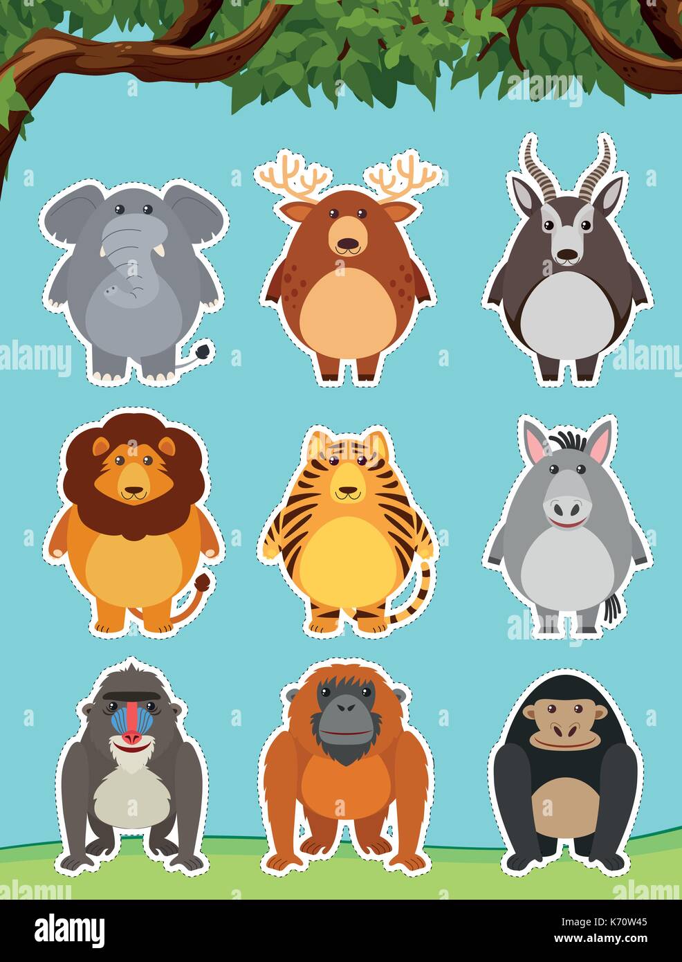 Baboon pack Stock Vector Images - Alamy