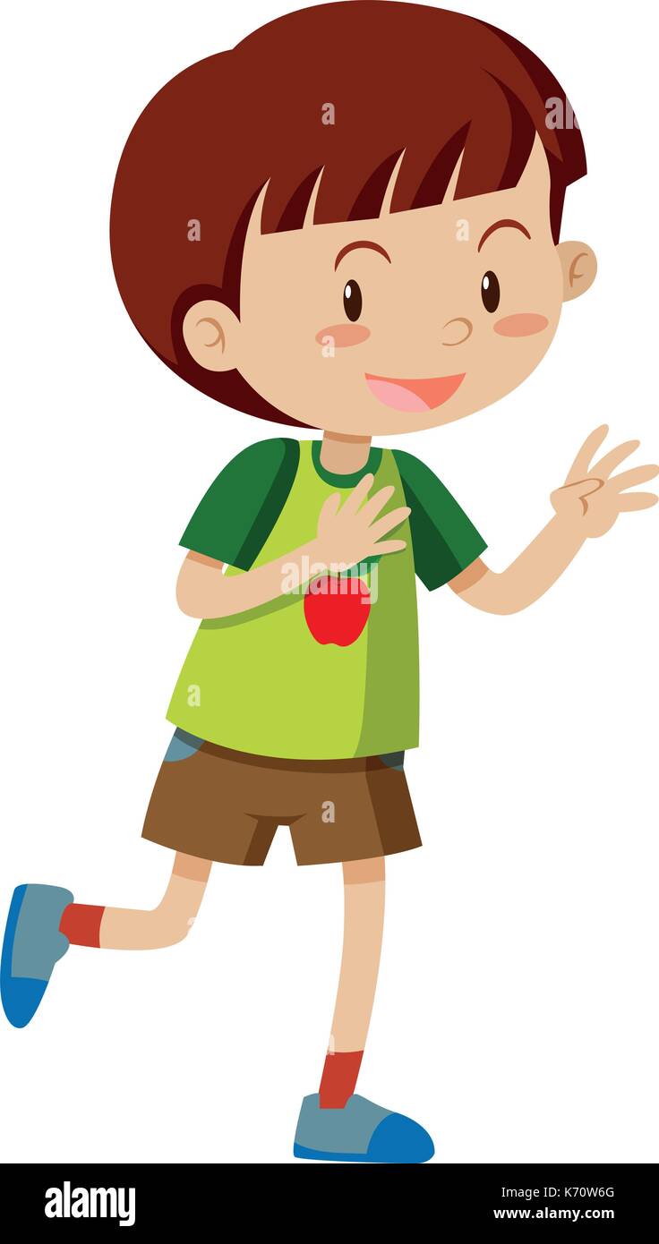 Little boy with happy face illustration Stock Vector Image & Art - Alamy