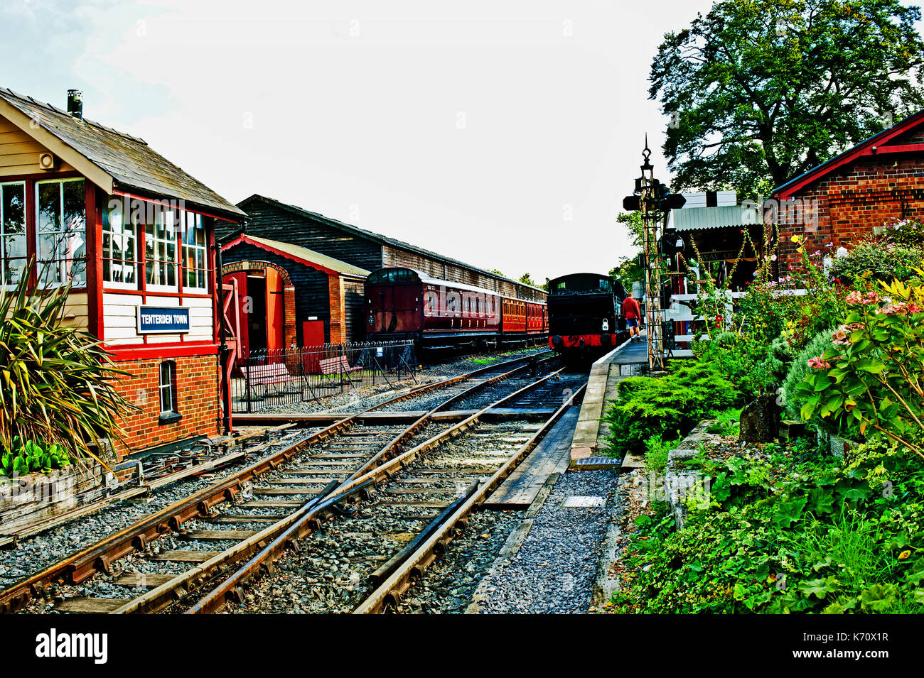 Tenterden Town station, Kent and East Sussex railway, Kent Stock Photo