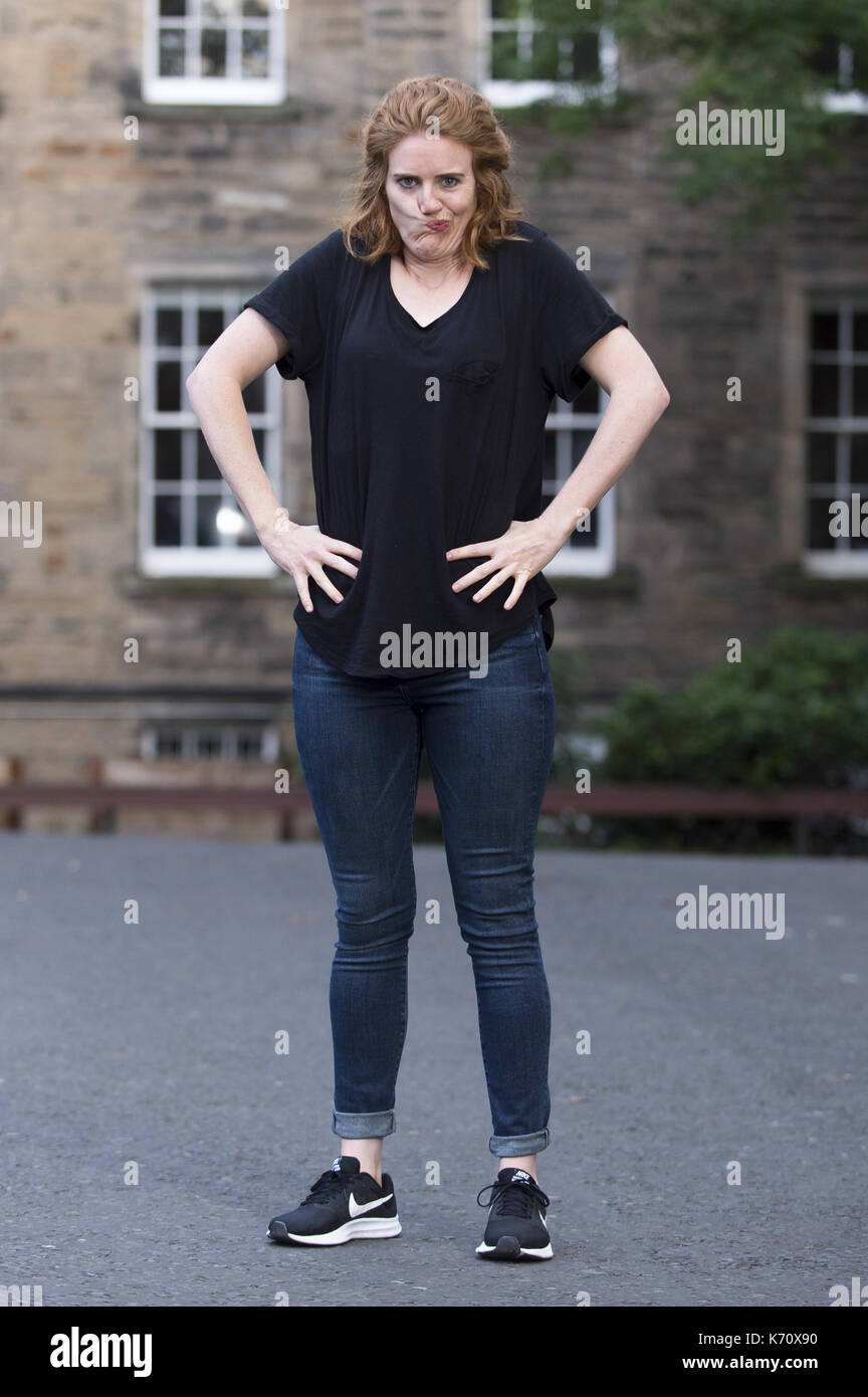 Australian comedian Sarah Kendall poses during a portrait session at