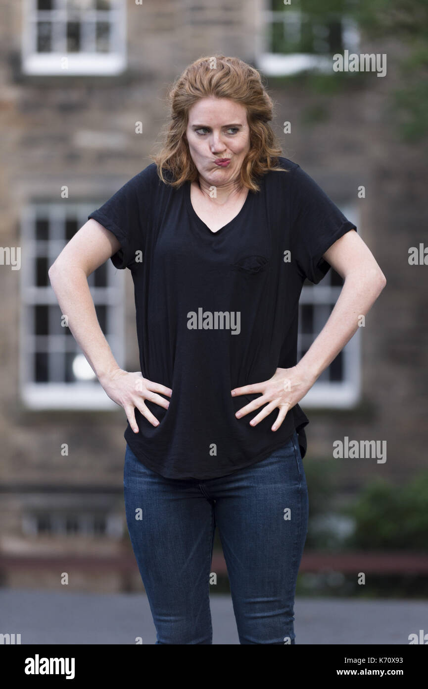 Australian Comedian Sarah Kendall Poses During A Portrait Session At 