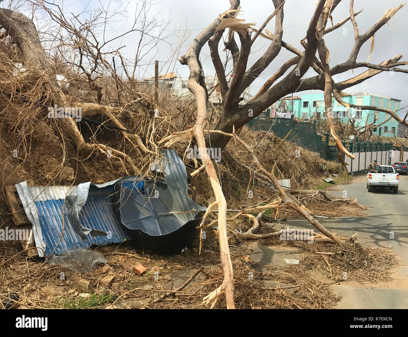 Some of the damage in Tortola in the British Virgin Islands after Hurricane Irma battered the