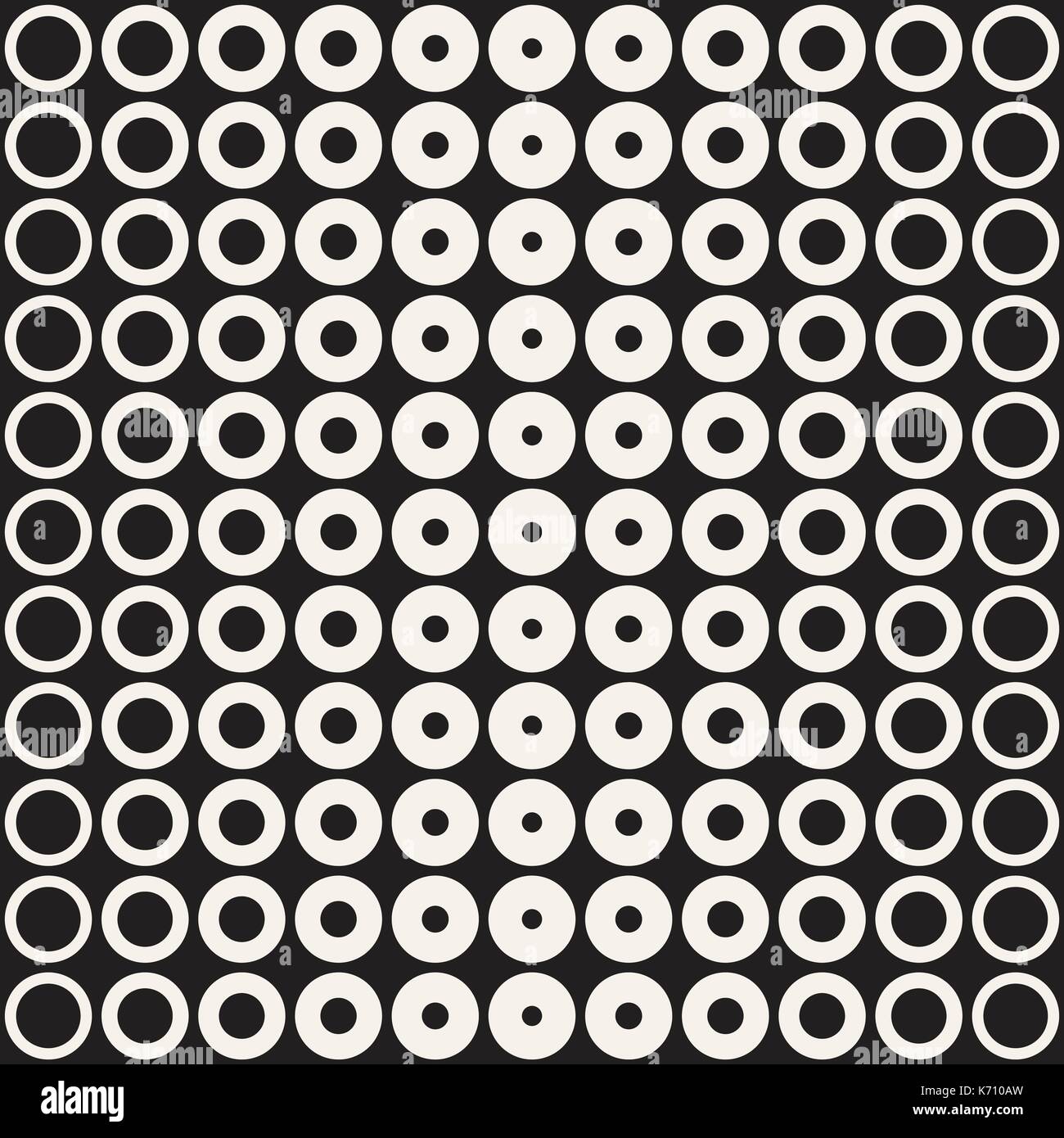 Abstract black and white pattern background. Seamless geometric circle ...