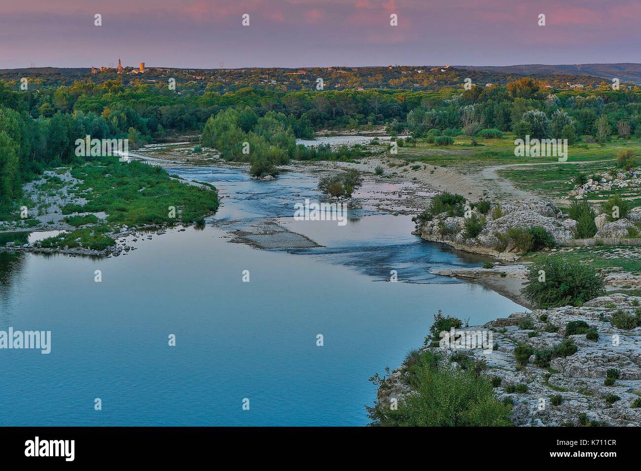 France, Gard, Vers Pont du Gard, listed as World Heritage by UNESCO ...