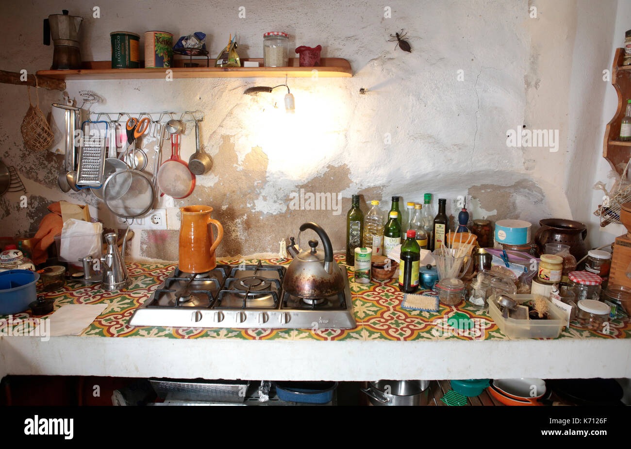 kitchen on a rural home Stock Photo - Alamy
