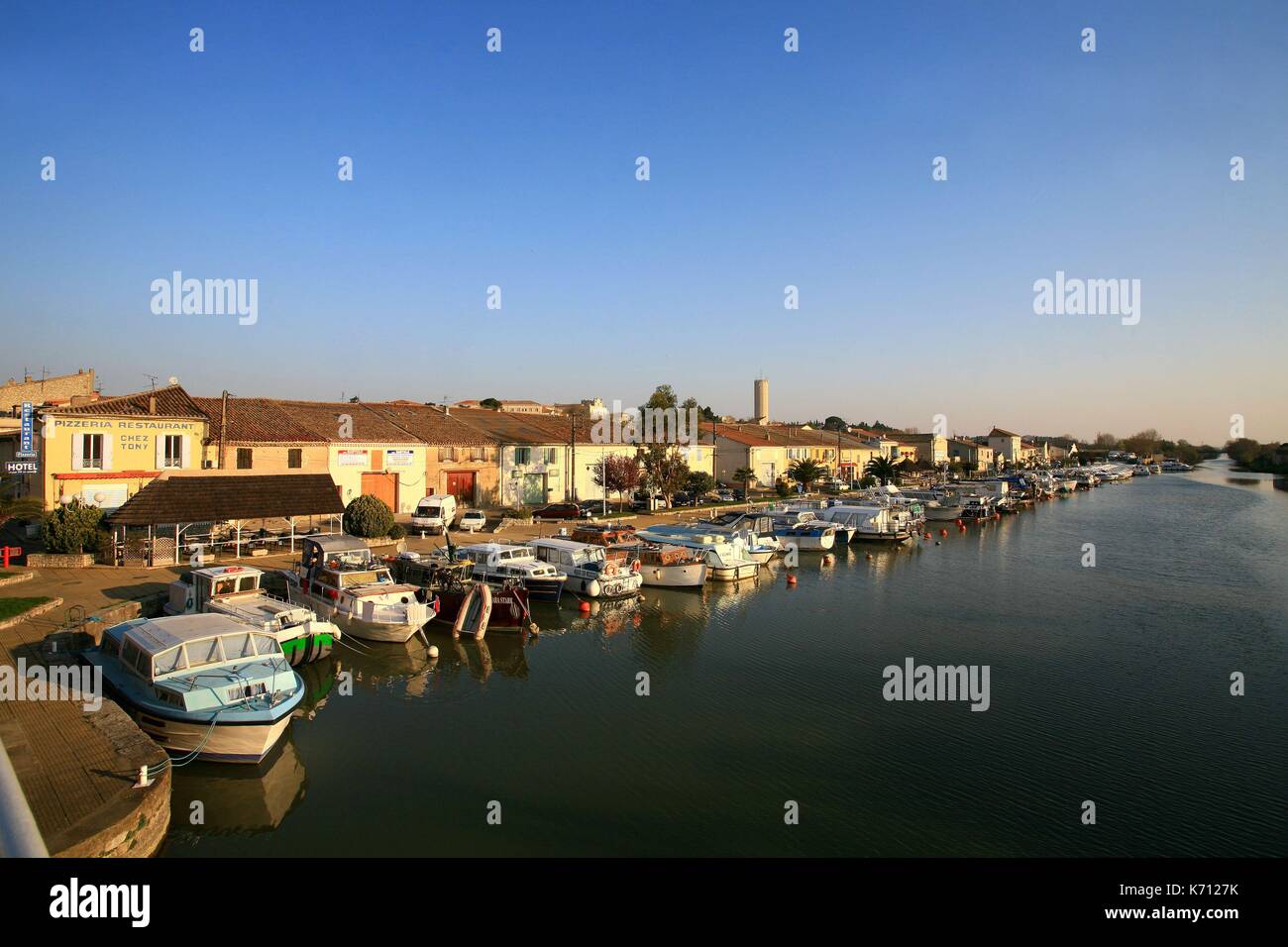 France, Gard, Petite Camargue, Saint Gilles, Crossed by the Canal du Rhone  in Sete and the Canal du Bas Rhone Languedoc, the commune, very large area  (15,373 hectares of which 1,344 of