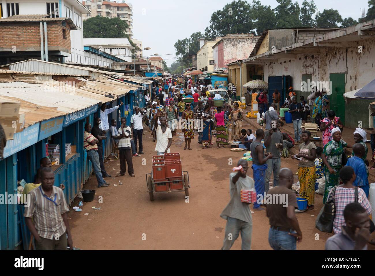 Central African Republic, Bangui Fighter's Market Stock Photo - Alamy