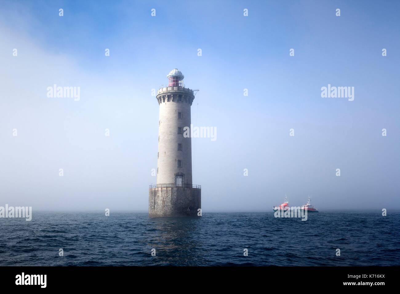France, Finistere, Molene Archipelago, the beacons land on the
