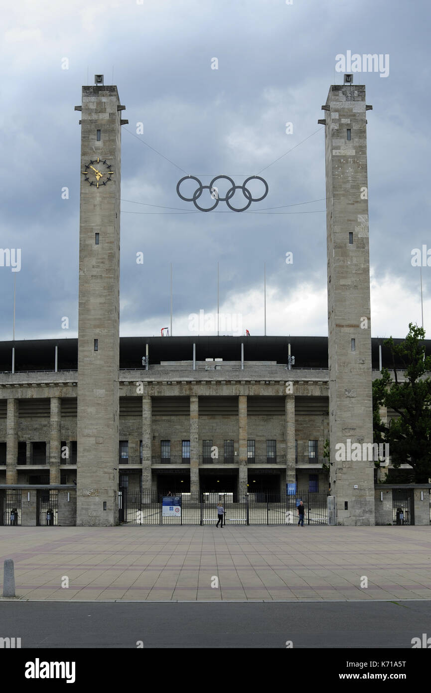 Olympiastadion, Berlin, Otto March, Hertha BSC Berlin, Berliner Olympiastadion, Deutsches Stadion, Werner March, Berlin Thunder, Stock Photo