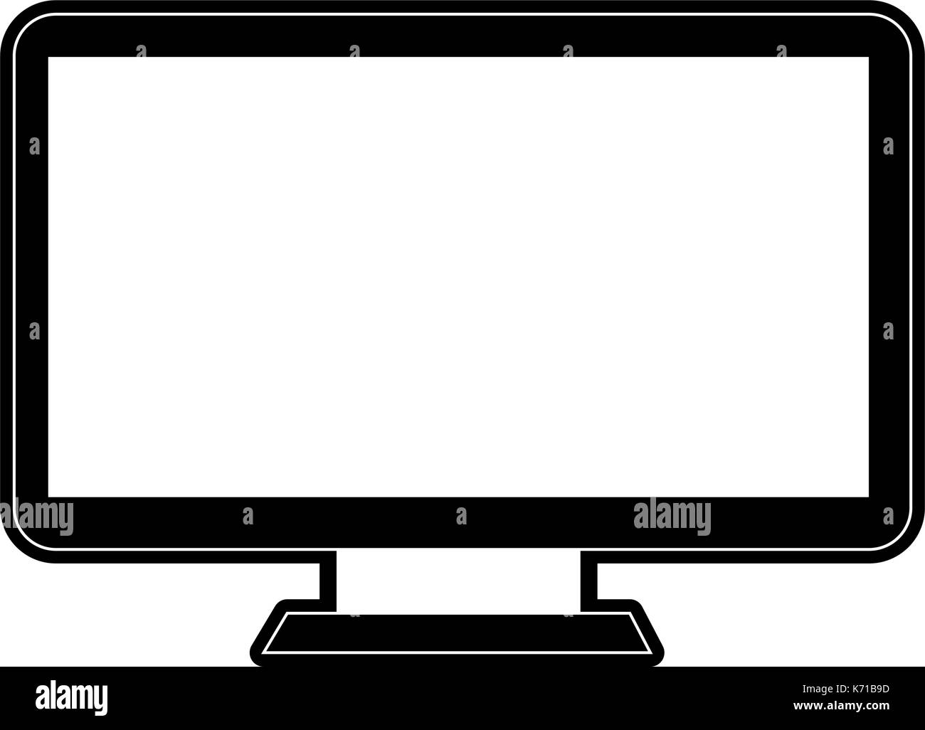 computer with blank screen icon image Stock Vector Image & Art - Alamy