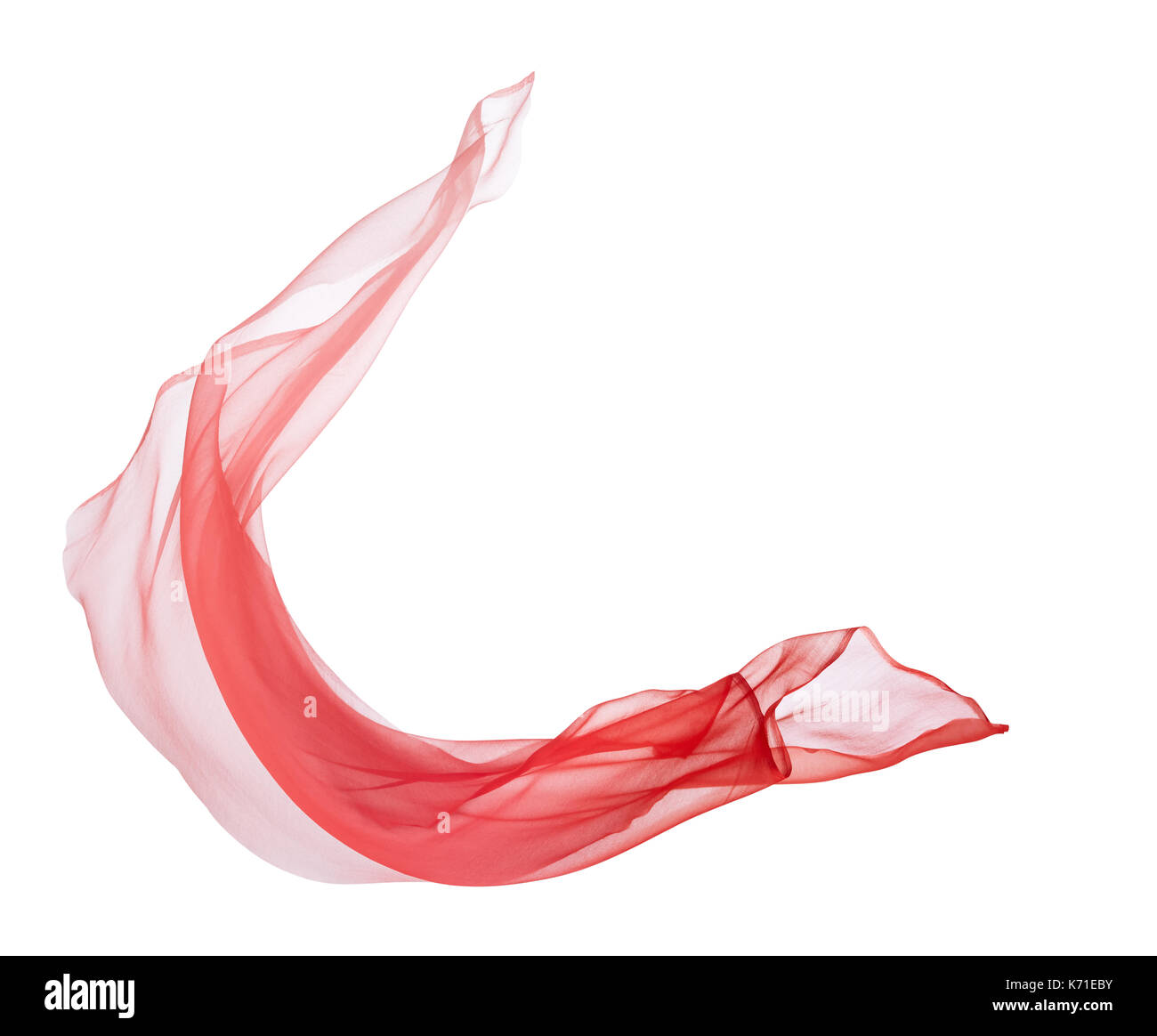 soft chiffon flying with curve and wave pattern Stock Photo