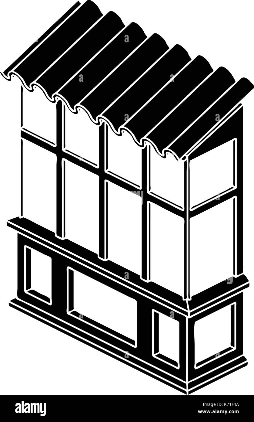 Soviet balcony icon, simple style Stock Vector