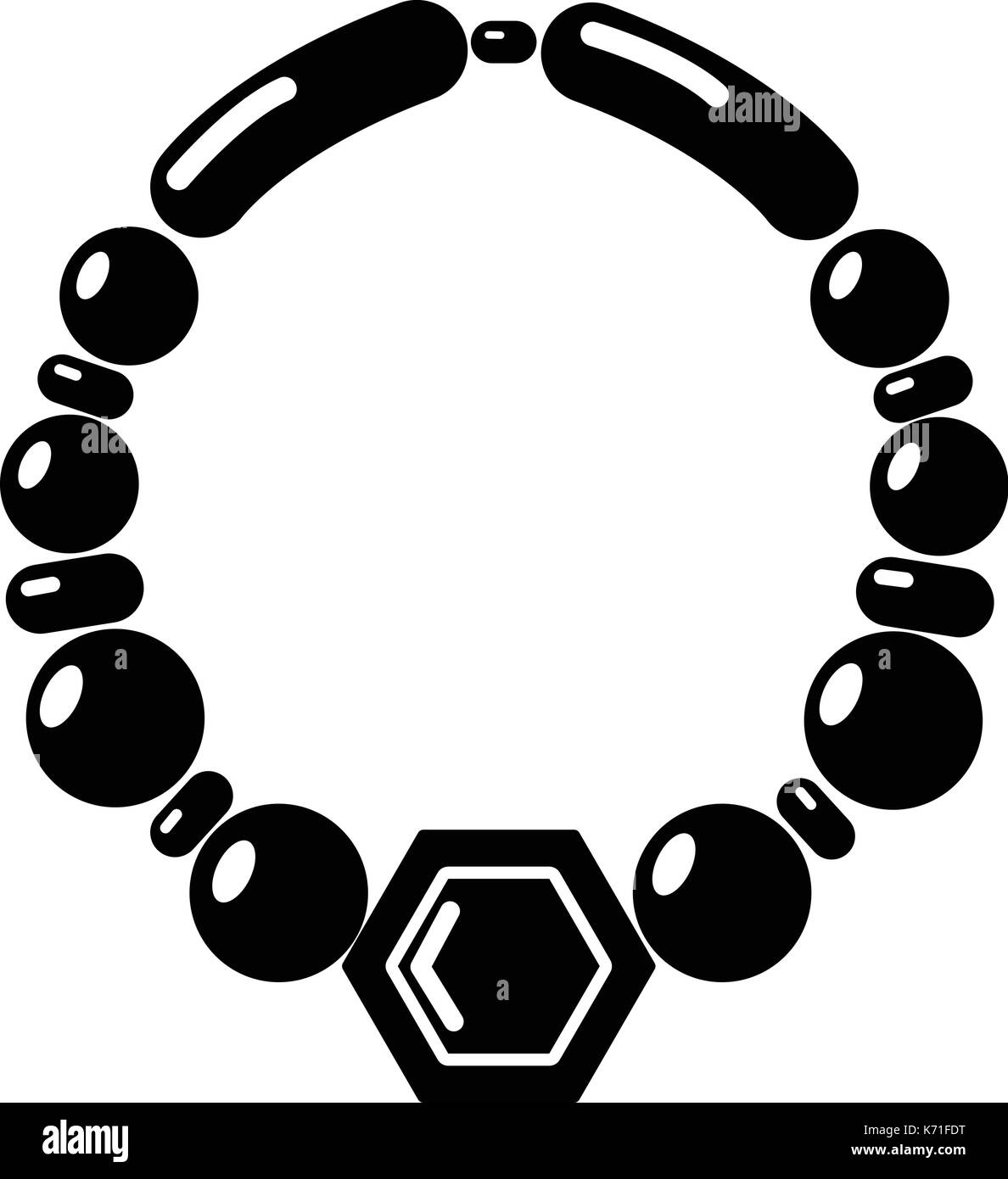 Pearl necklace icon , simple style Stock Vector Image & Art - Alamy
