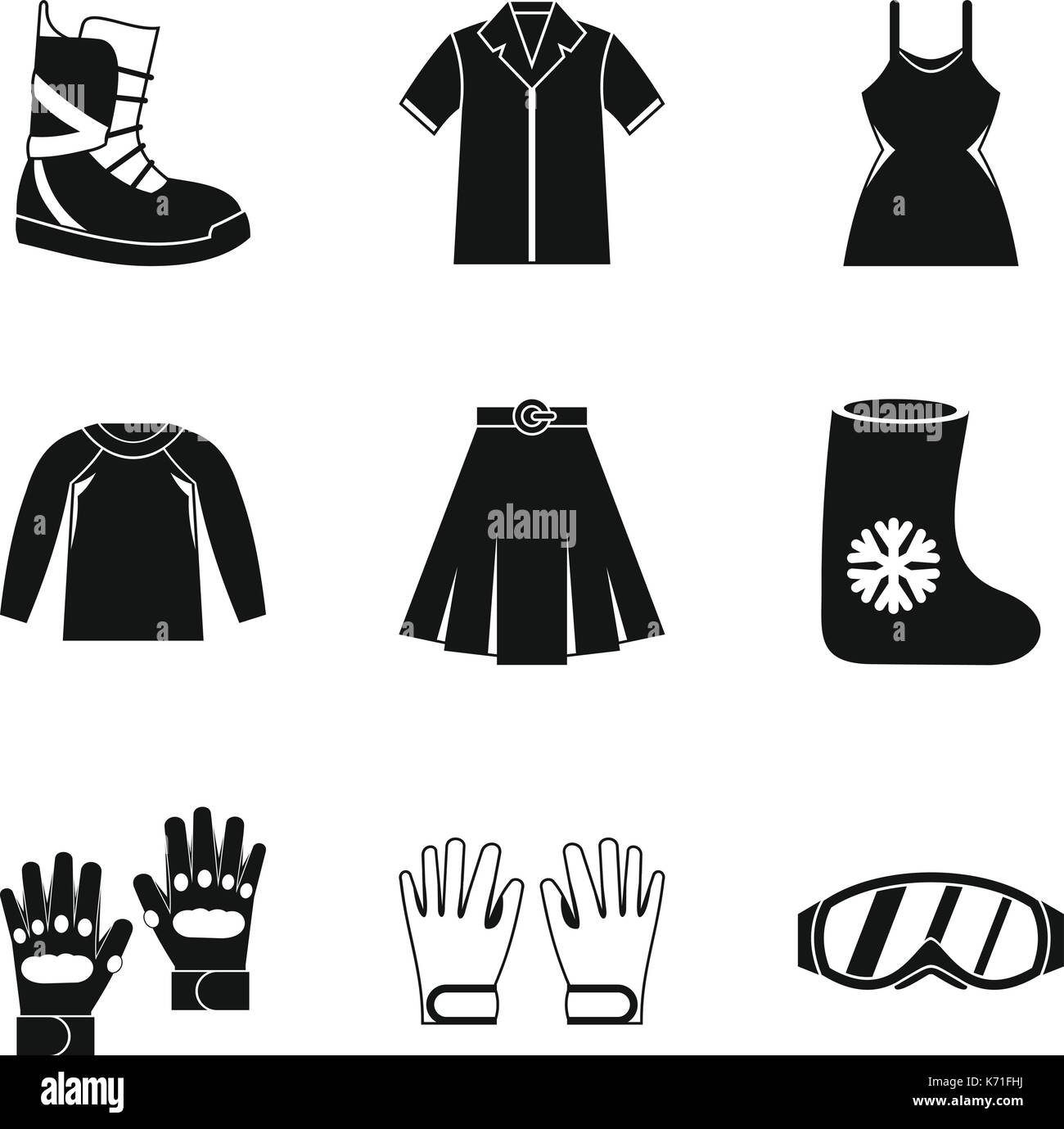 Season clothing icon set, simple style Stock Vector Image & Art - Alamy