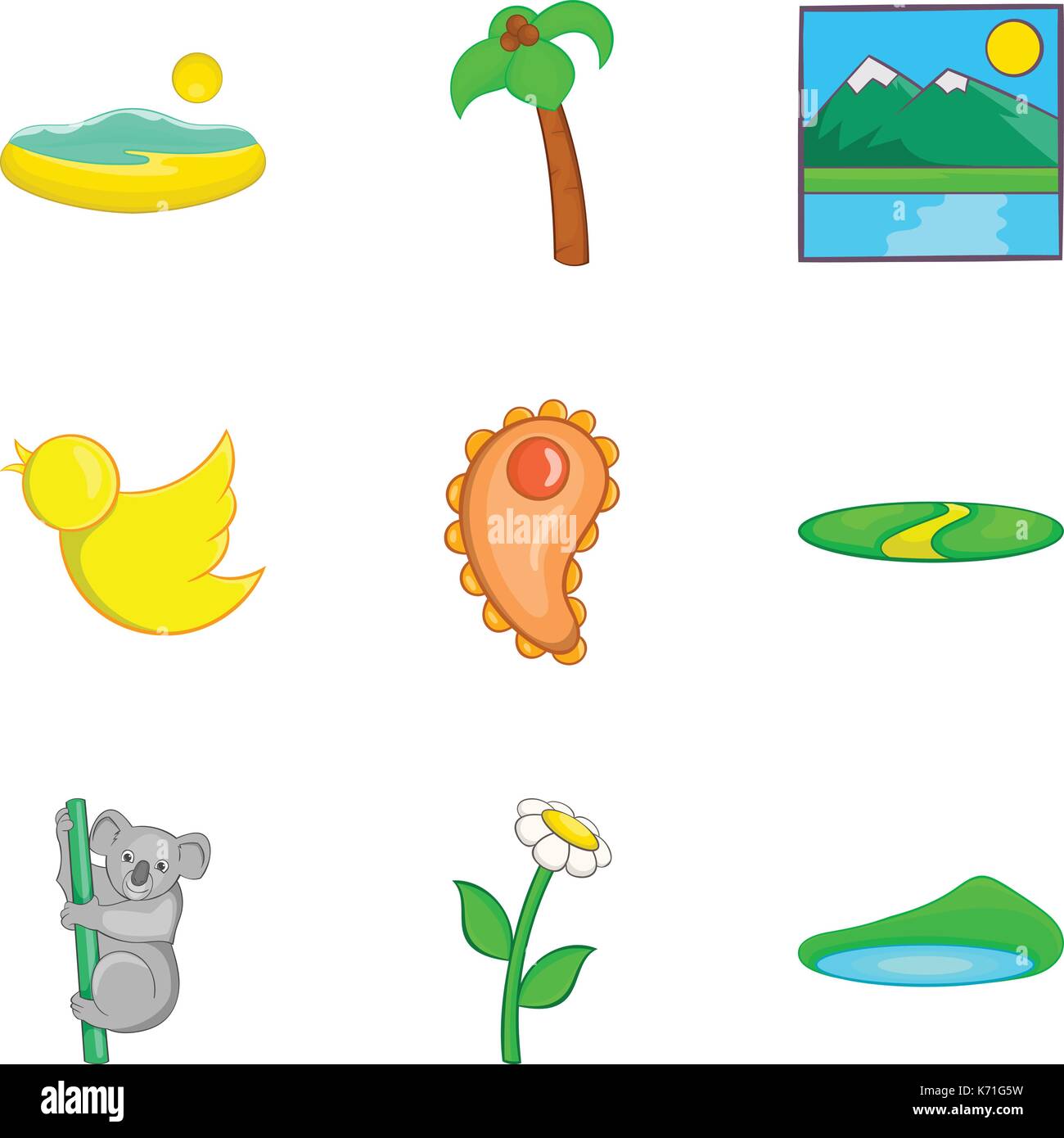 Australian fauna icons set, cartoon style Stock Vector Image & Art - Alamy