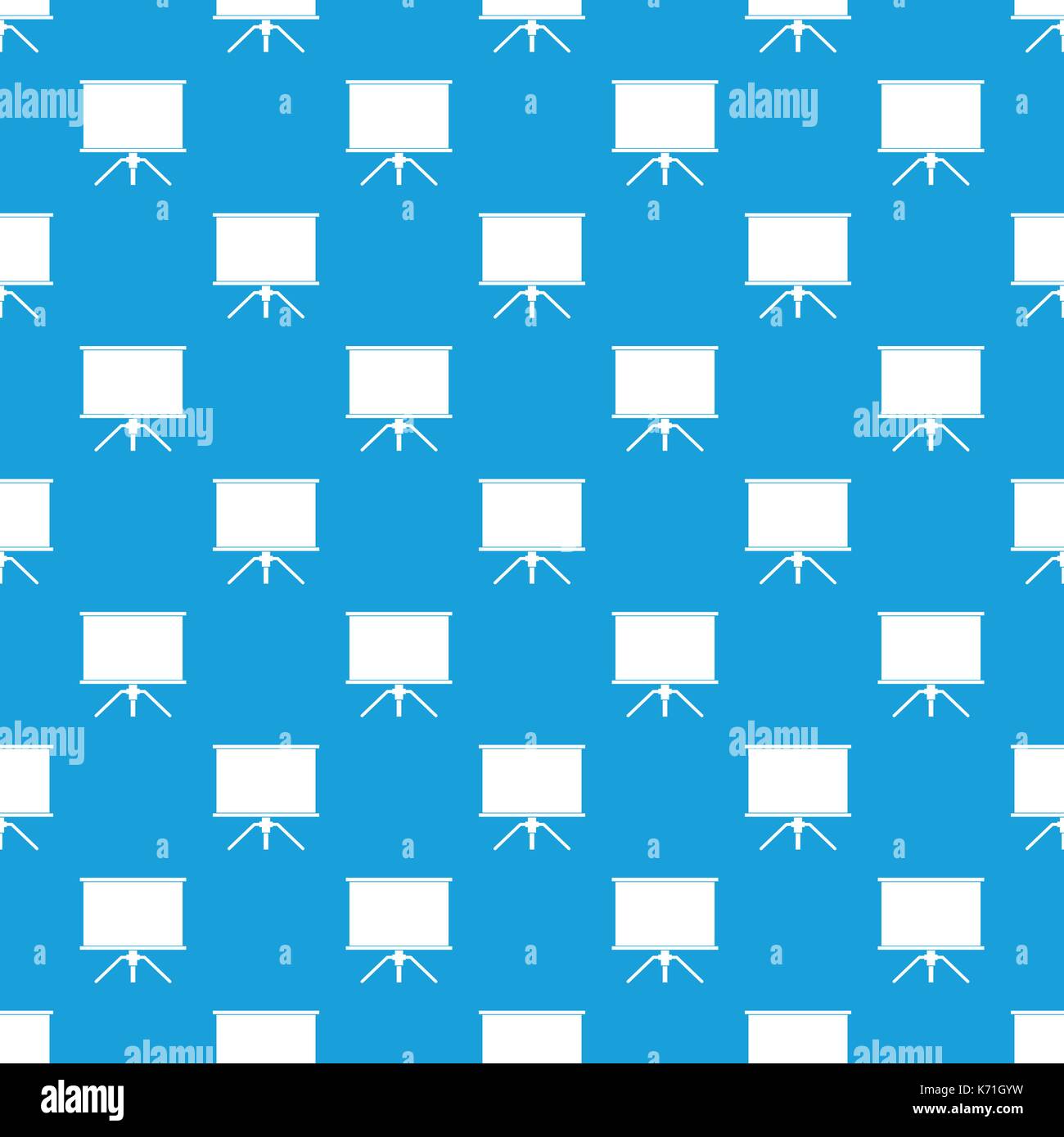 Blank projection screen pattern seamless blue Stock Vector