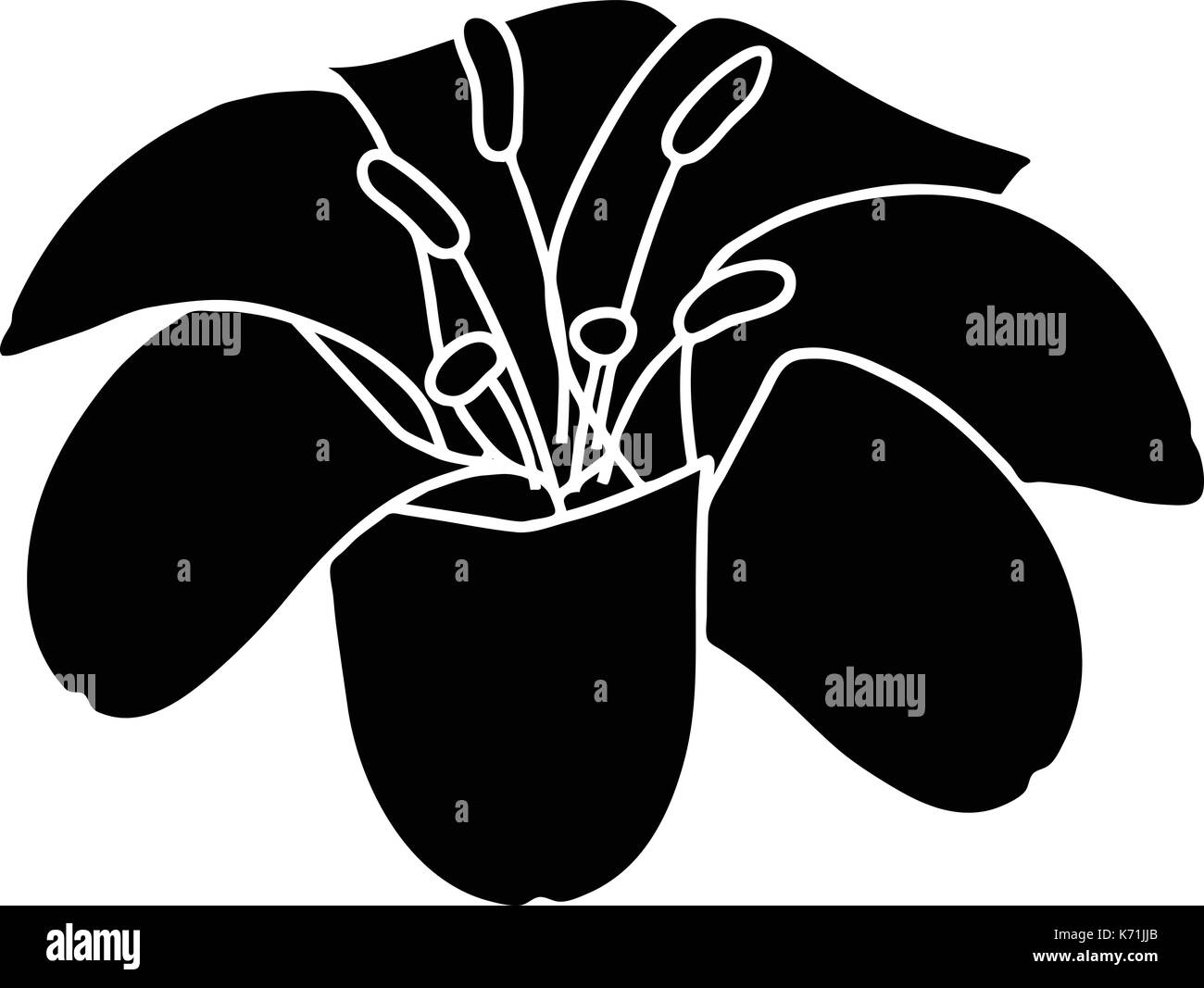 Lily flower icon, simple black style Stock Vector Image & Art - Alamy