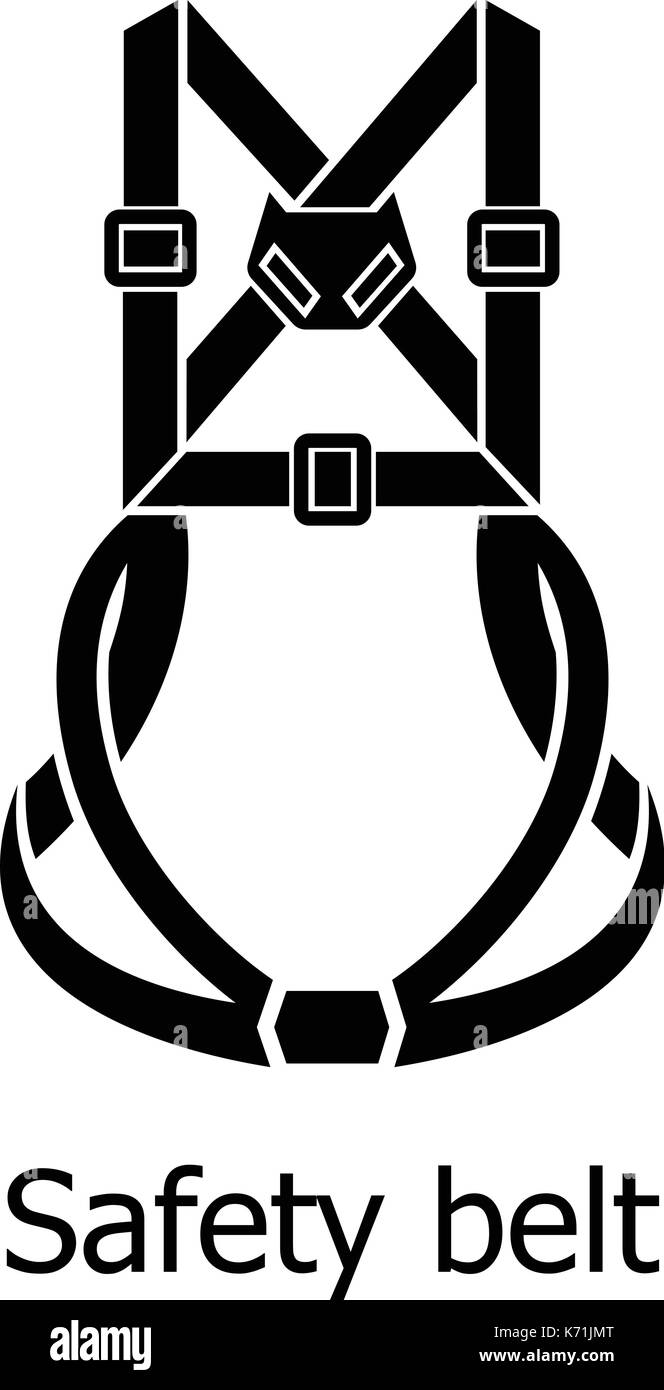 Safety belt icon, simple black style Stock Vector Image & Art Alamy