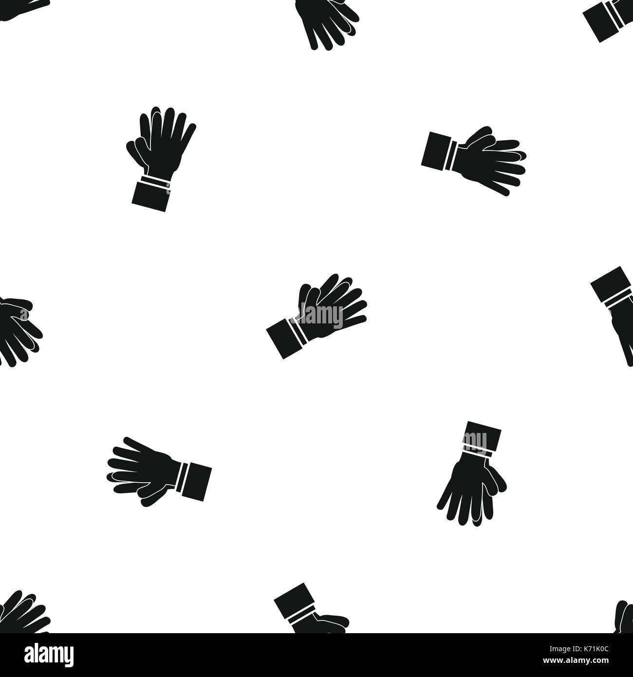 Clapping applauding hands pattern seamless black Stock Vector