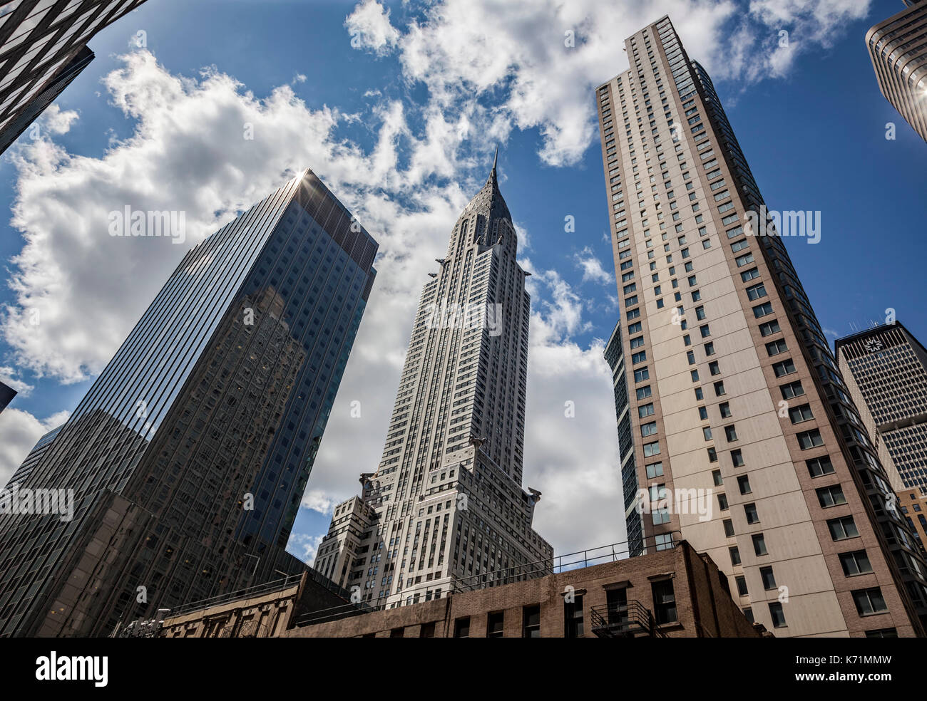 Chrysler Building at 42nd St and Lexington Avenue, New York City. Stock Photo