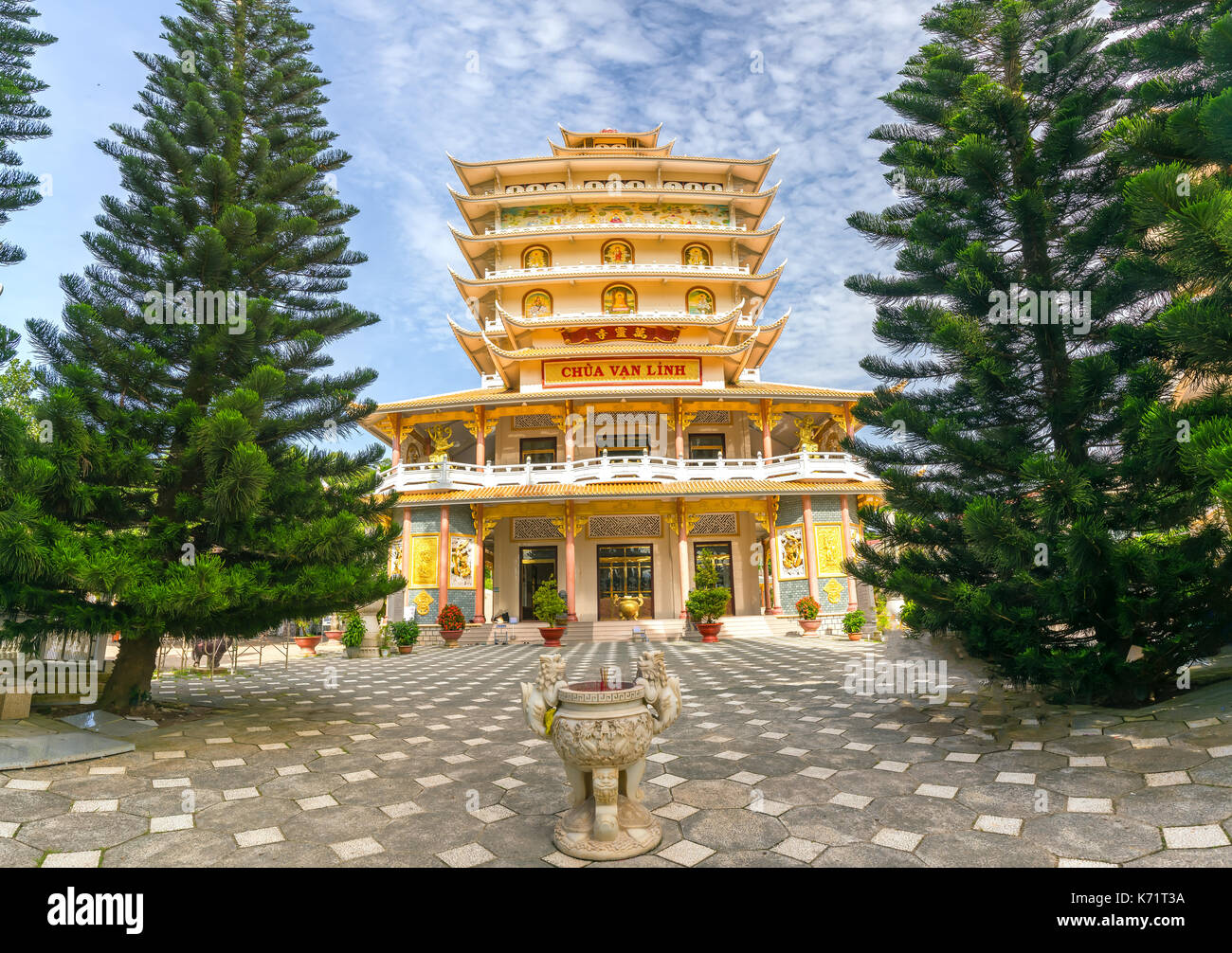 Architecture temple pylon with high definition pattern roof symbolizes