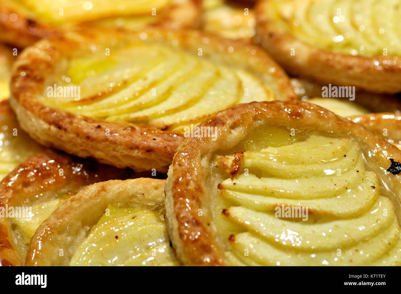 Apple cakes for sale Stock Photo