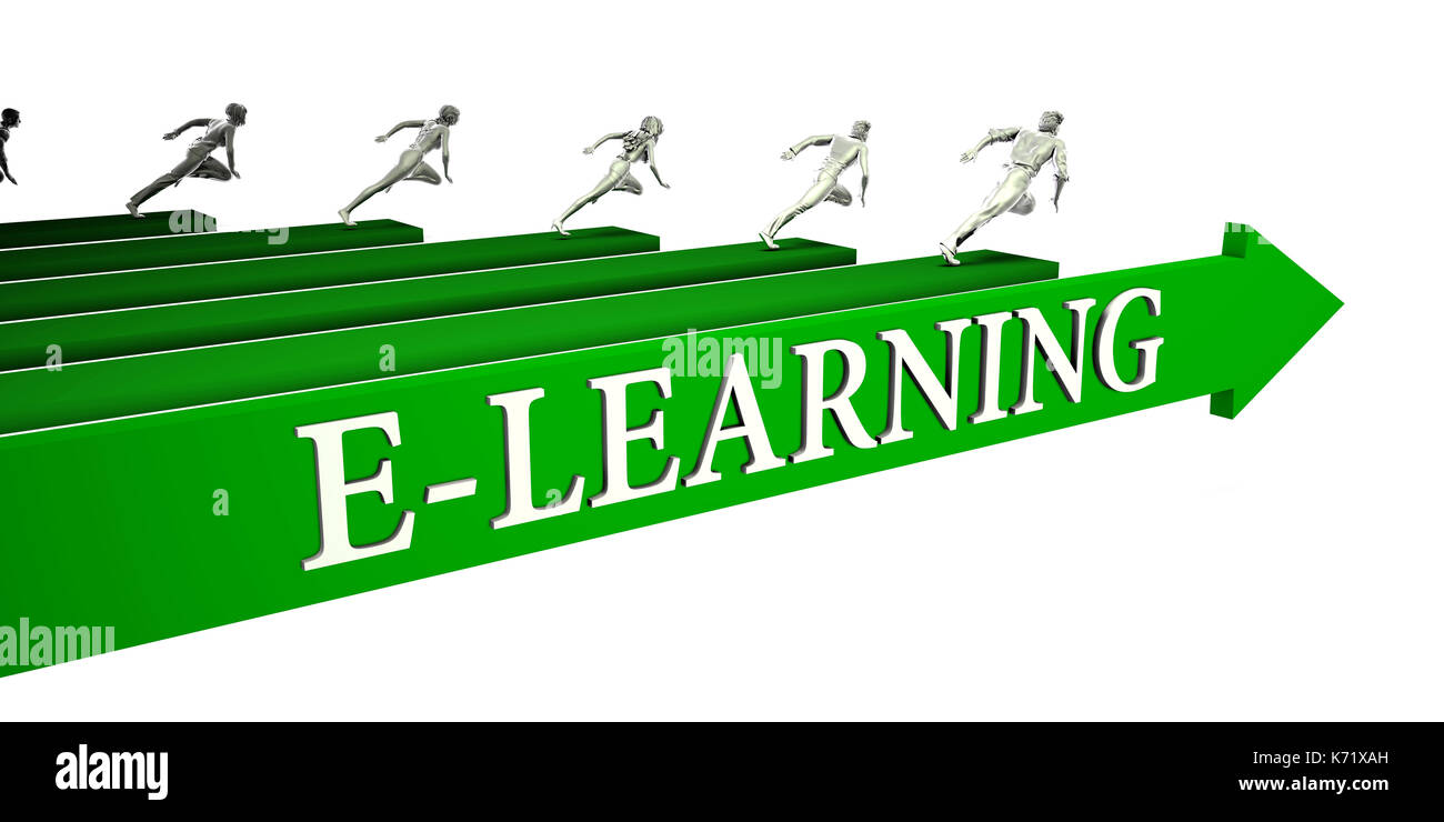 Elearning Opening E-learning Opportunities as a Business Concept Art Stock Photo - Alamy