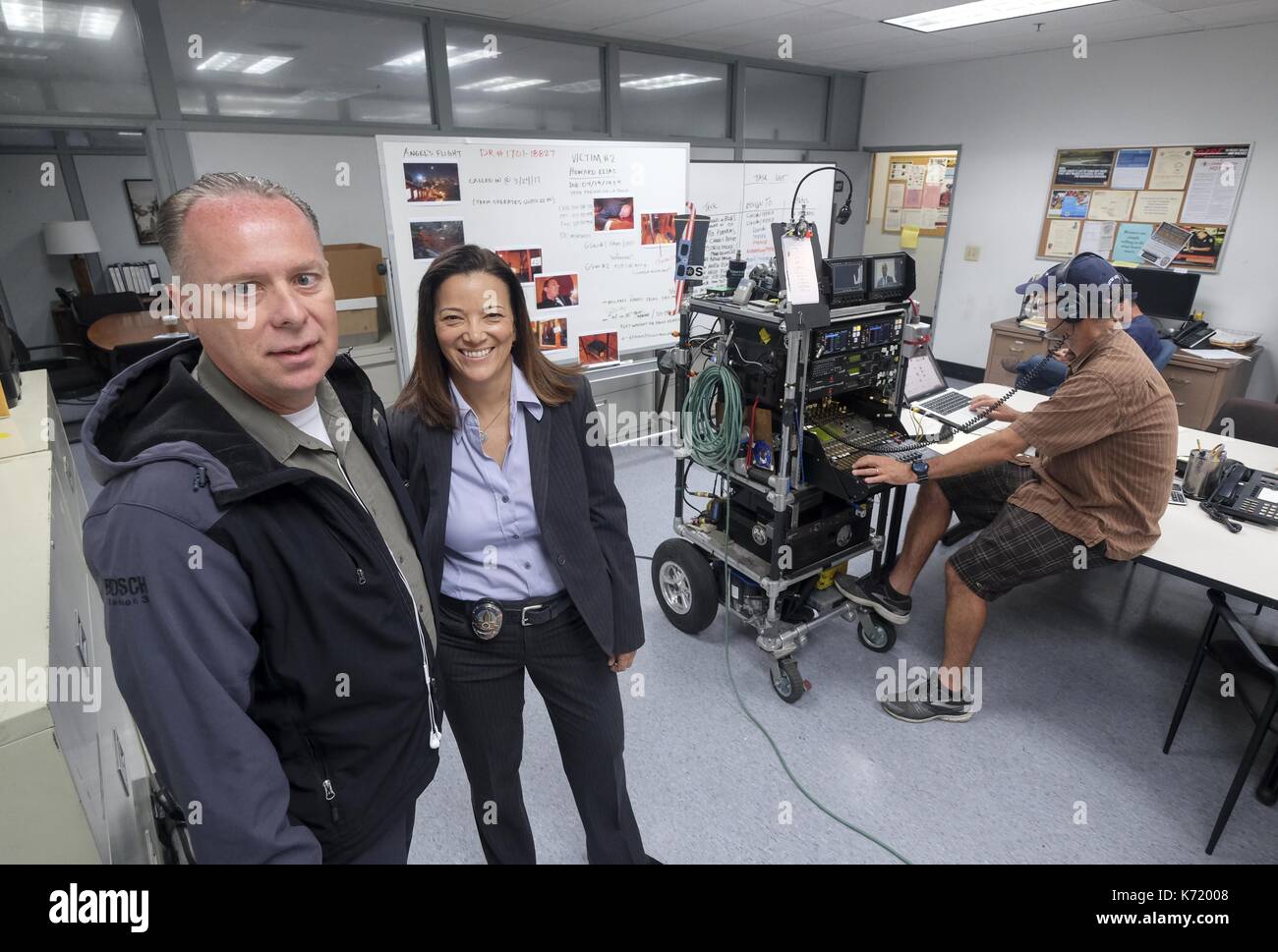 Los Angeles, California, USA. 21st Aug, 2017. LAPD detectives Tim