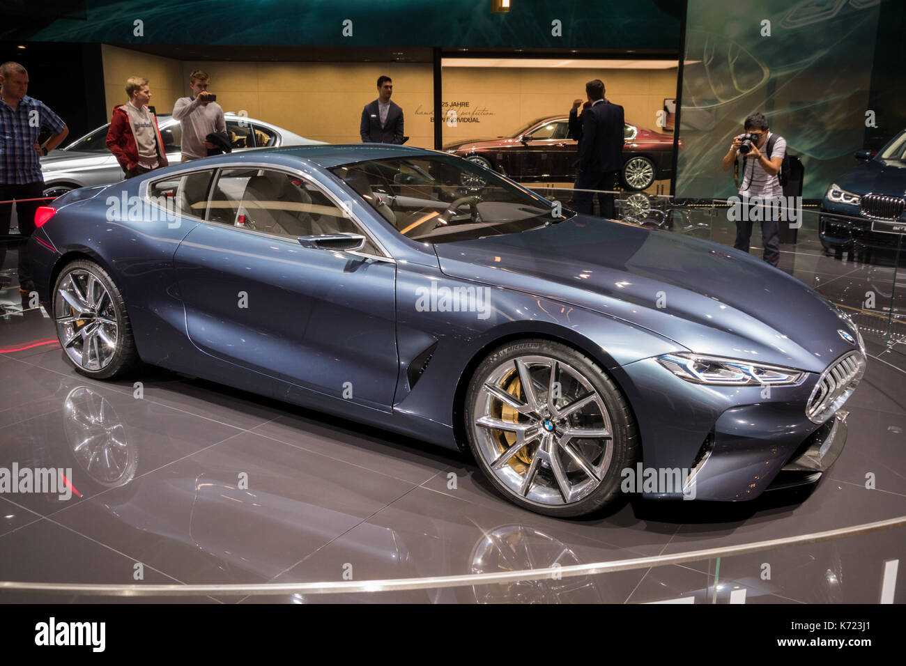 Frankfurt, Germany. 13th Sep, 2017. BMW Concept 8 Series sports car at the Frankfurt IAA Motor Show 2017. Credit: JLBvdWOLF/Alamy Live News Stock Photo